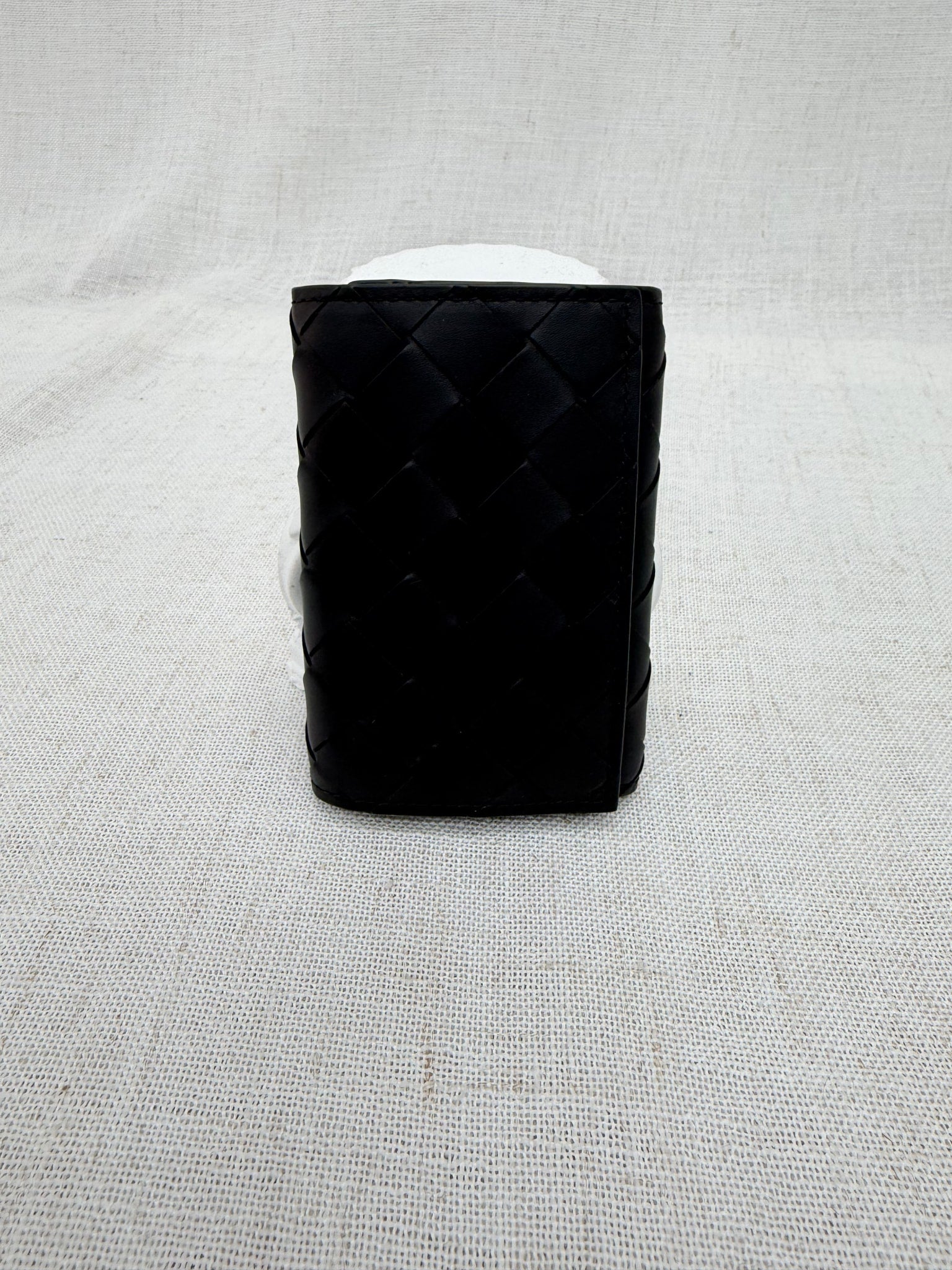 BRAND NEW- Bottega Veneta Black Intrecciato Leather 6 Ring Key Case
