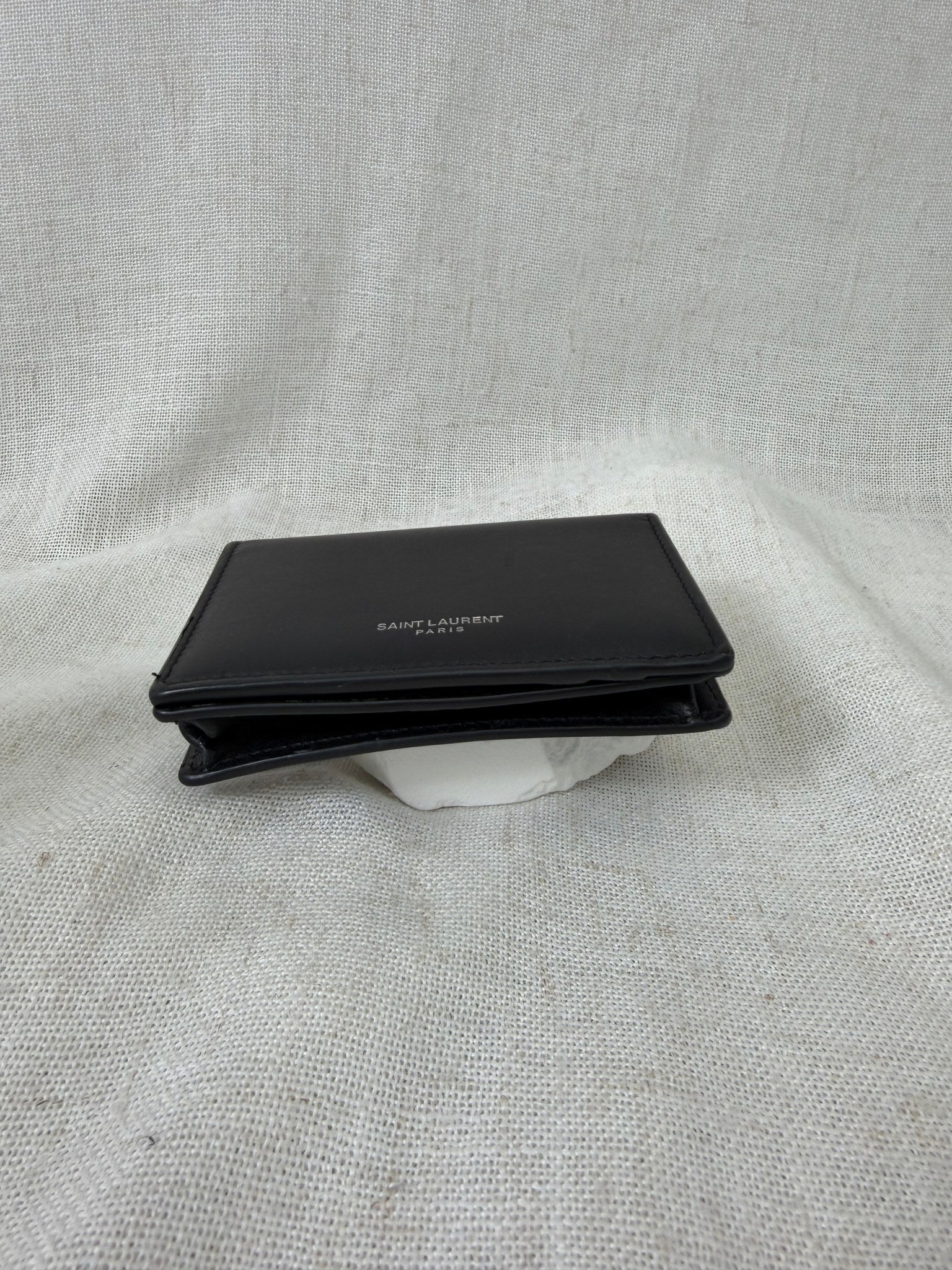 Saint Laurent YSL Black Leather Bifold Wallet