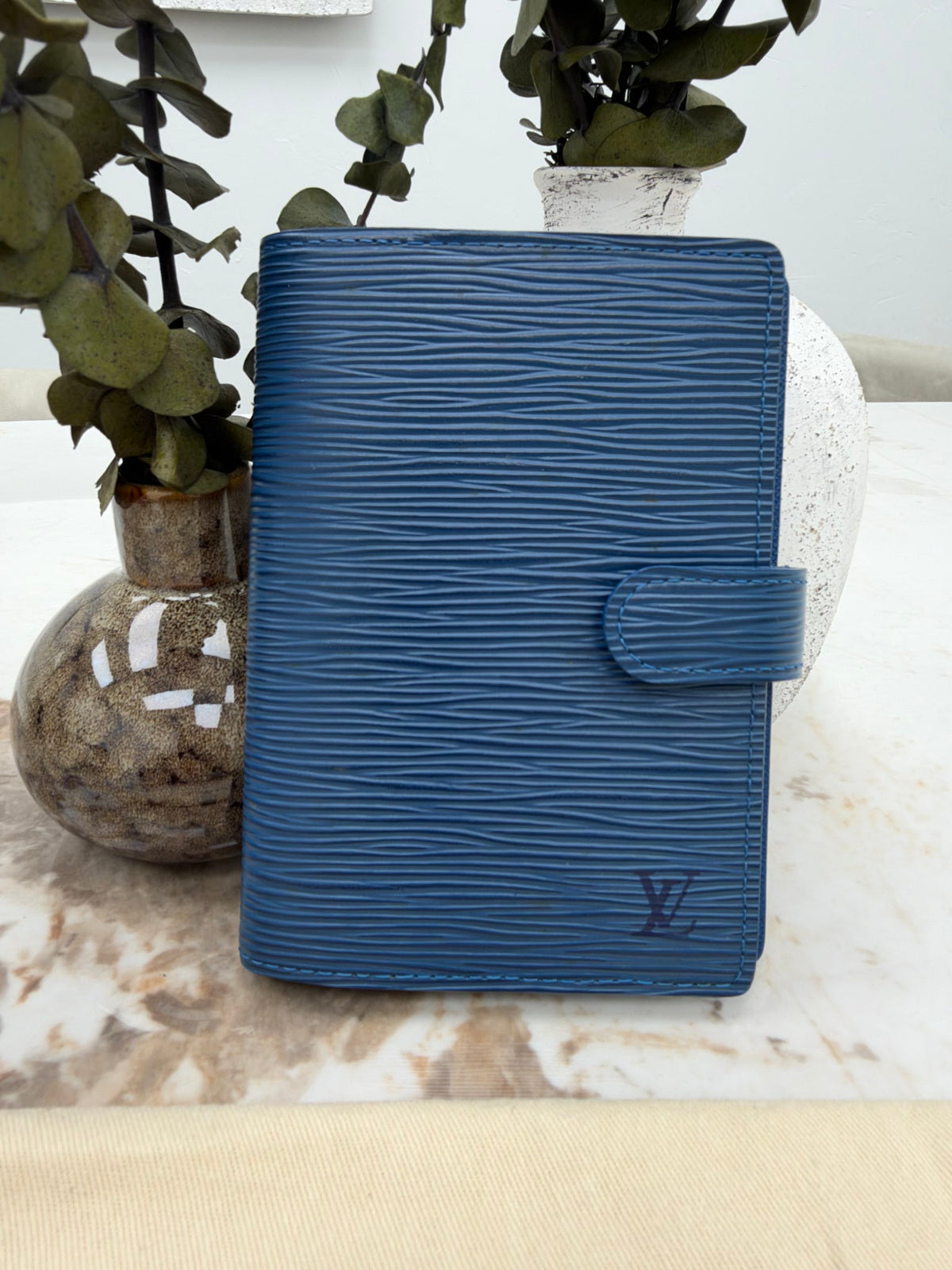 Louis Vuitton Blue Epi Leather Agenda PM