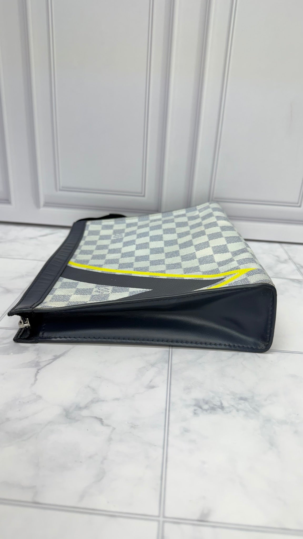 Louis Vuitton Damier Azur And Yellow Pochette Voyage MM