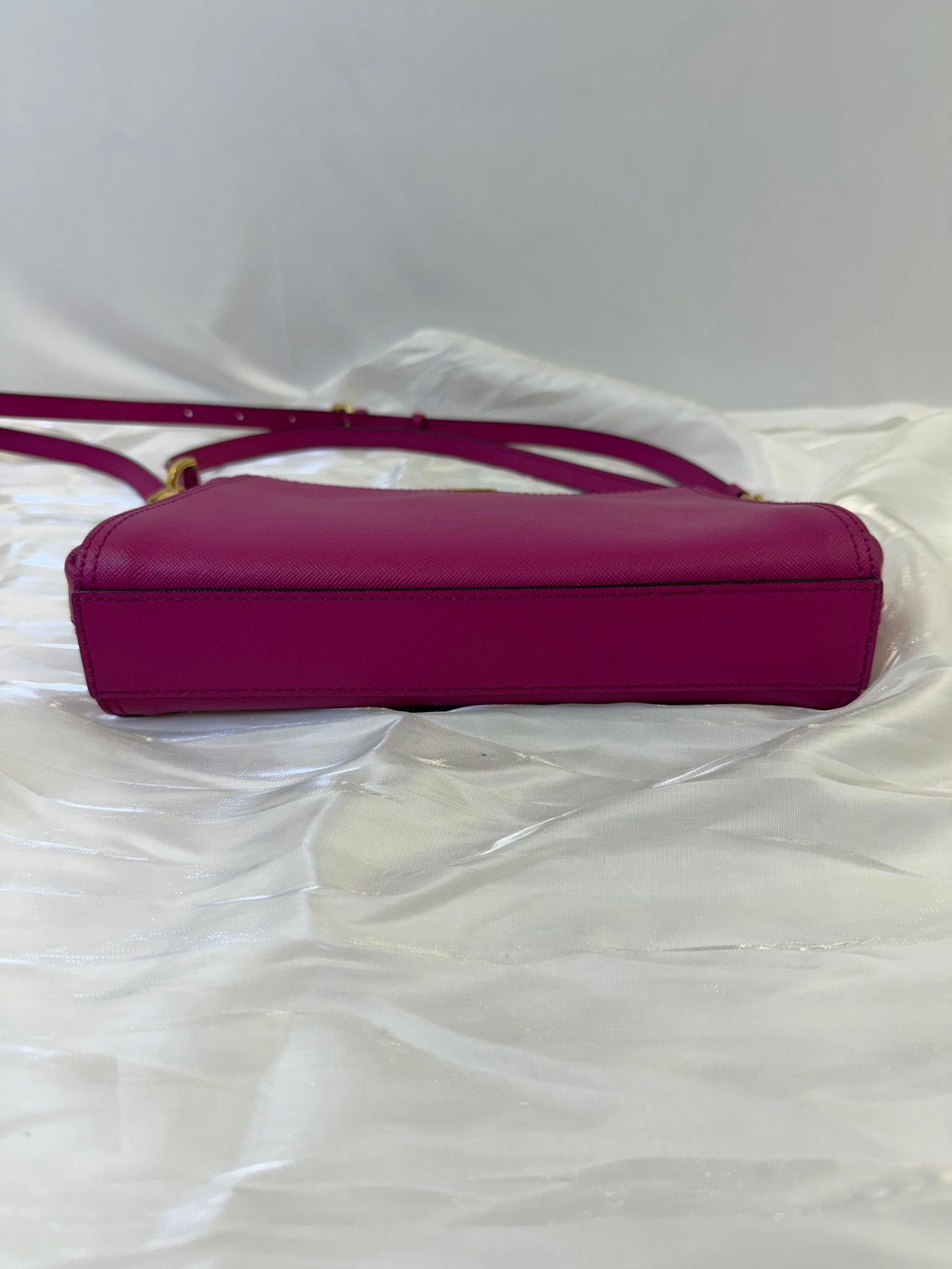 MCM Pink Saffiano Leather Two Way Crossbody Bag