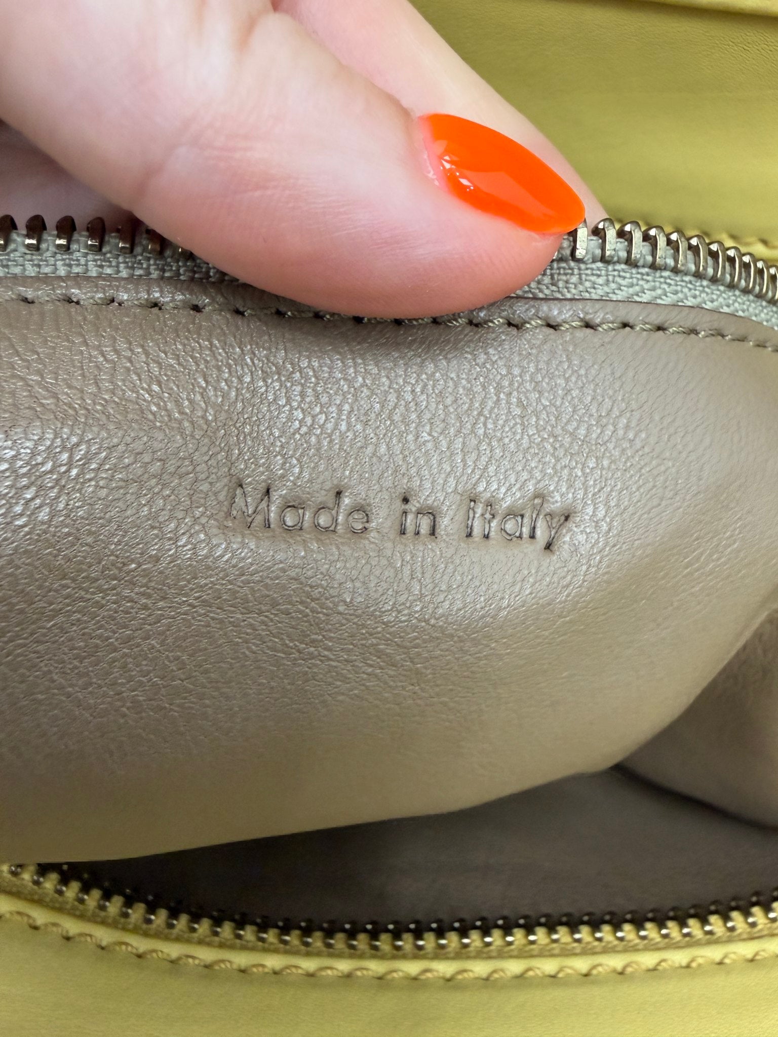 Celine Yellow Leather Mini Luggge Handbag