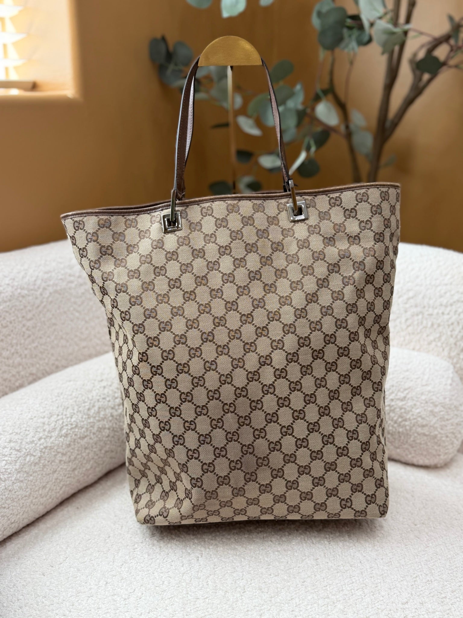 Gucci Brown Canvas Eclipse Tote Bag