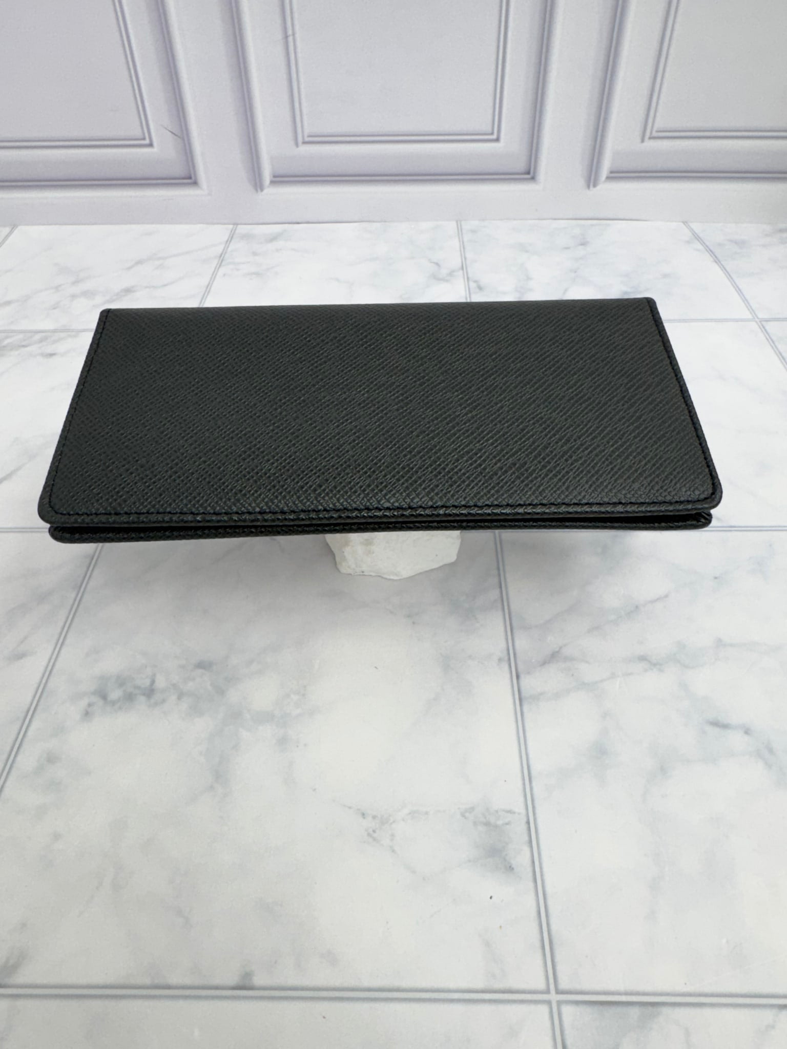 Louis Vuitton Black Taiga Brazza Wallet
