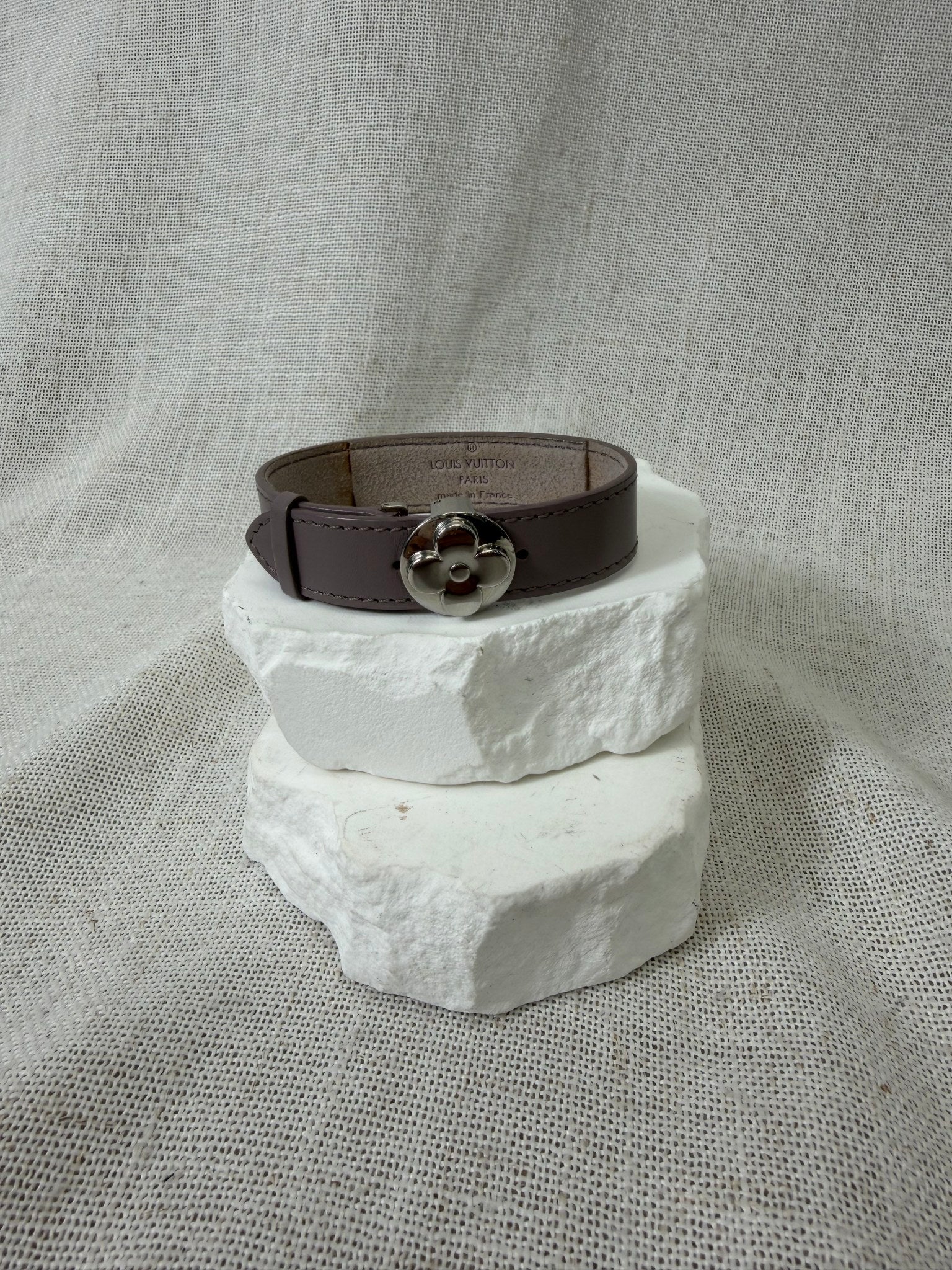 Louis Vuitton Grey Epi Leather Good Luck Bracelet