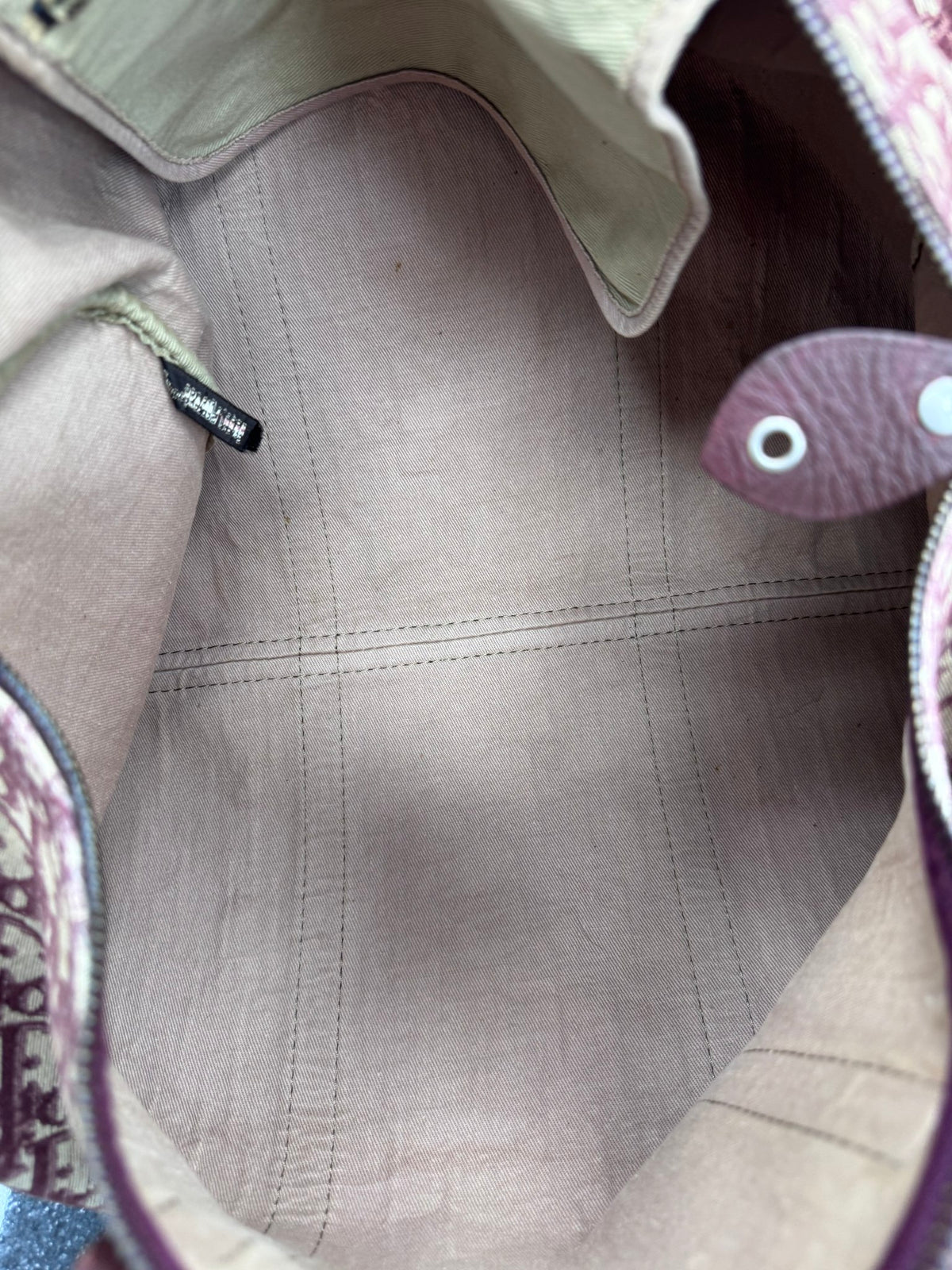 Christian Dior Burgundy Trotter Canvas Boston Bag 40