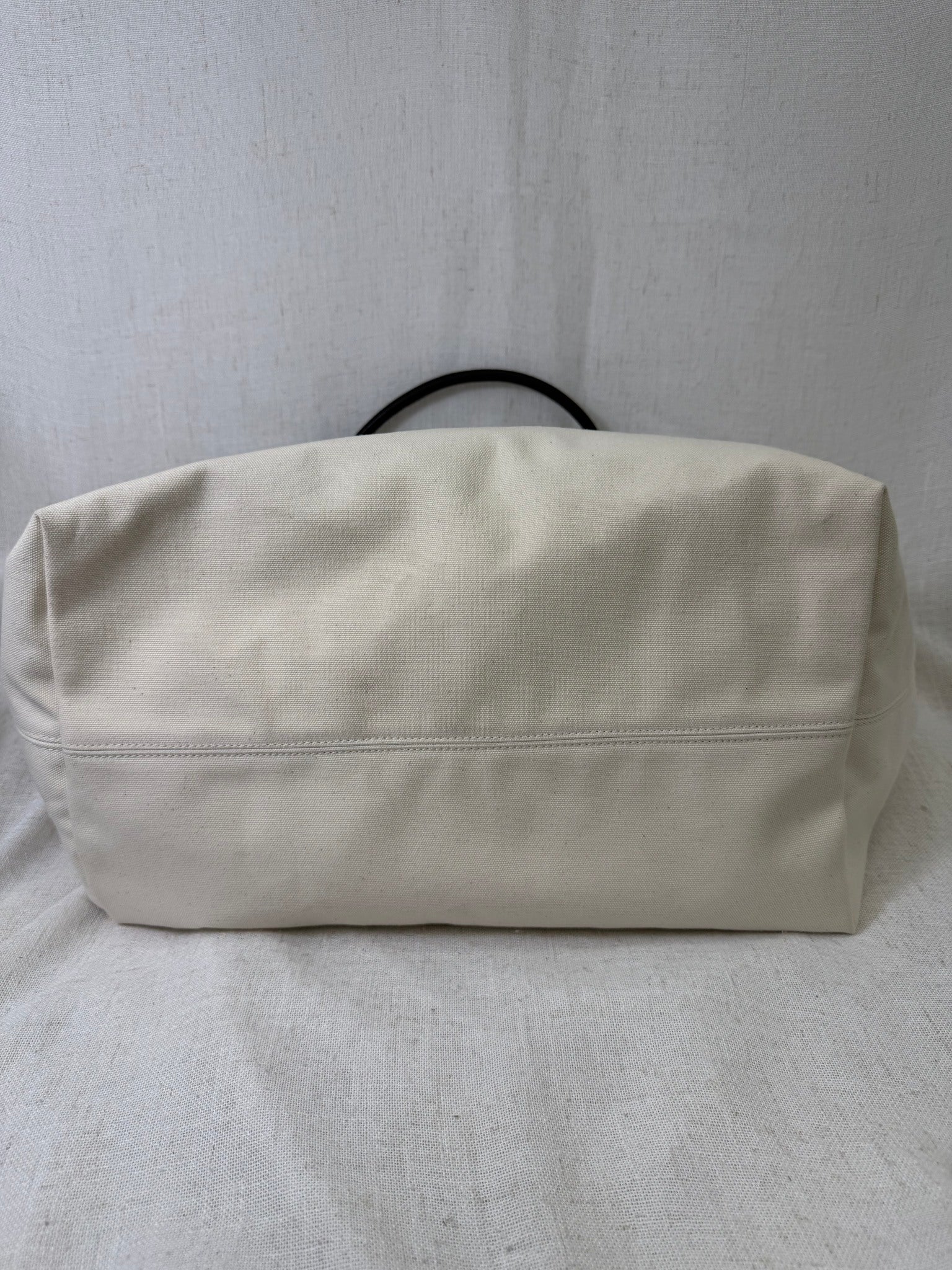 Balenciaga Cream Cotton Canvas With Leather Trim Cities Paris Jumbo Tote Bag