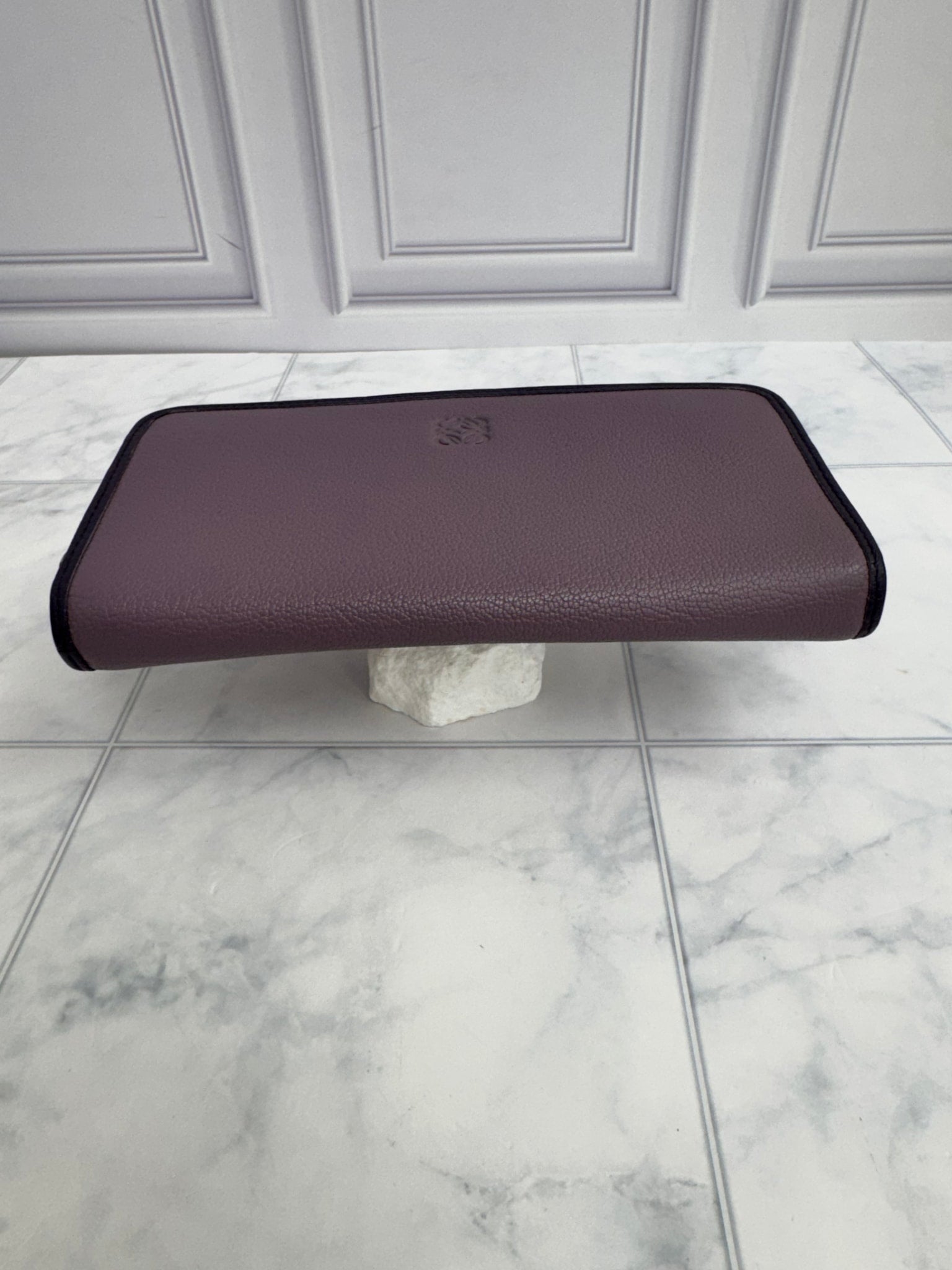 Loewe Purple Leather Zippy Wallet