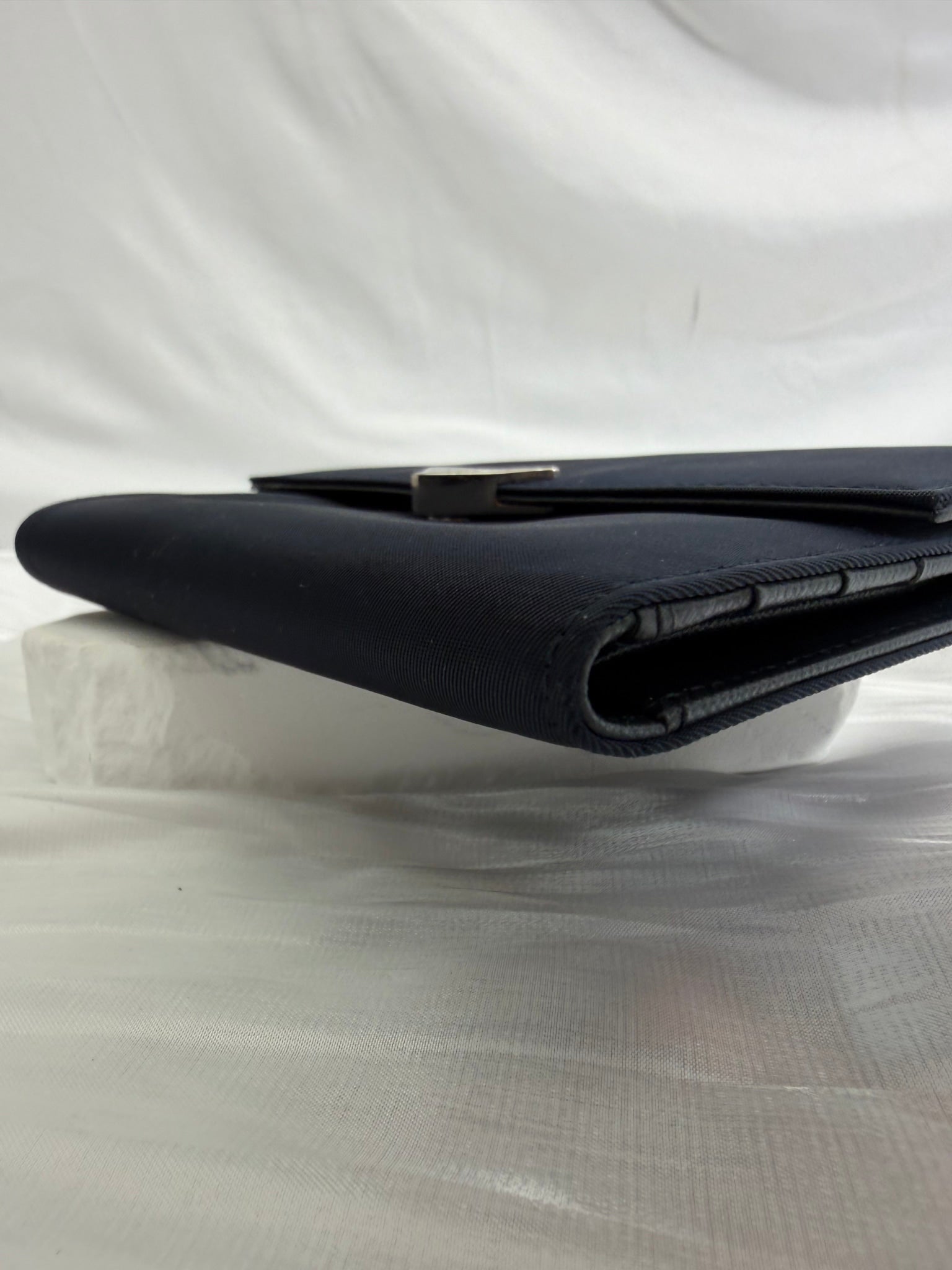 Prada Dark Navy Nylon Compact Wallet