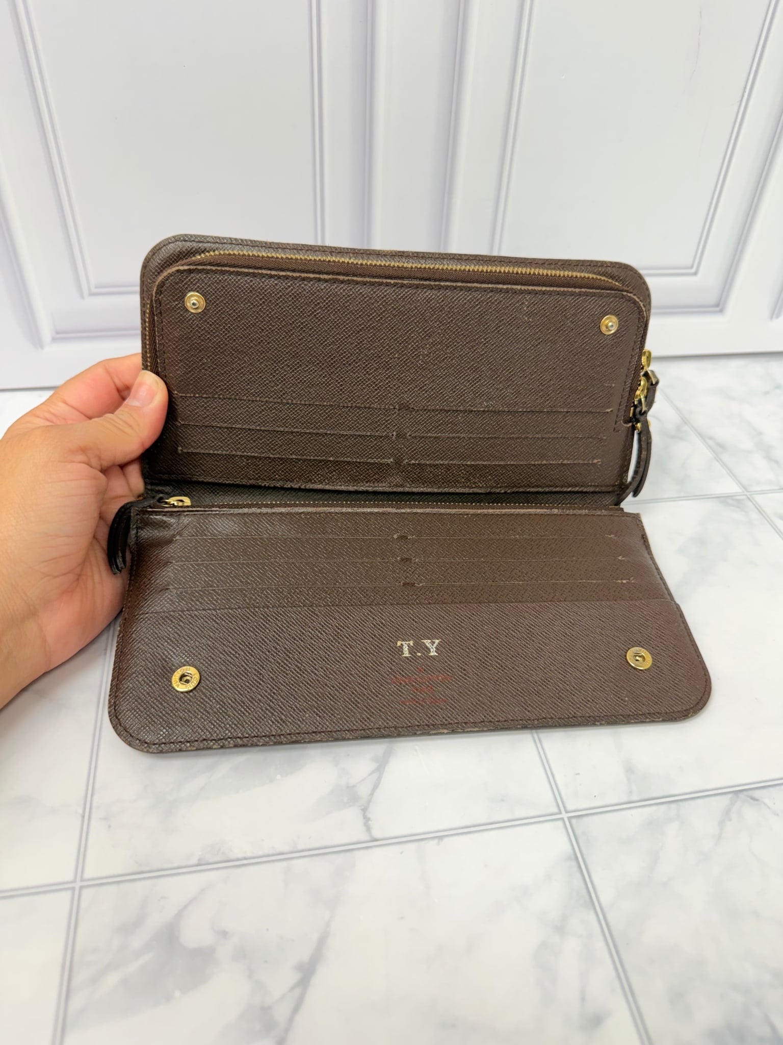 Louis Vuitton Damier Ebene Porte Feuille Long Wallet