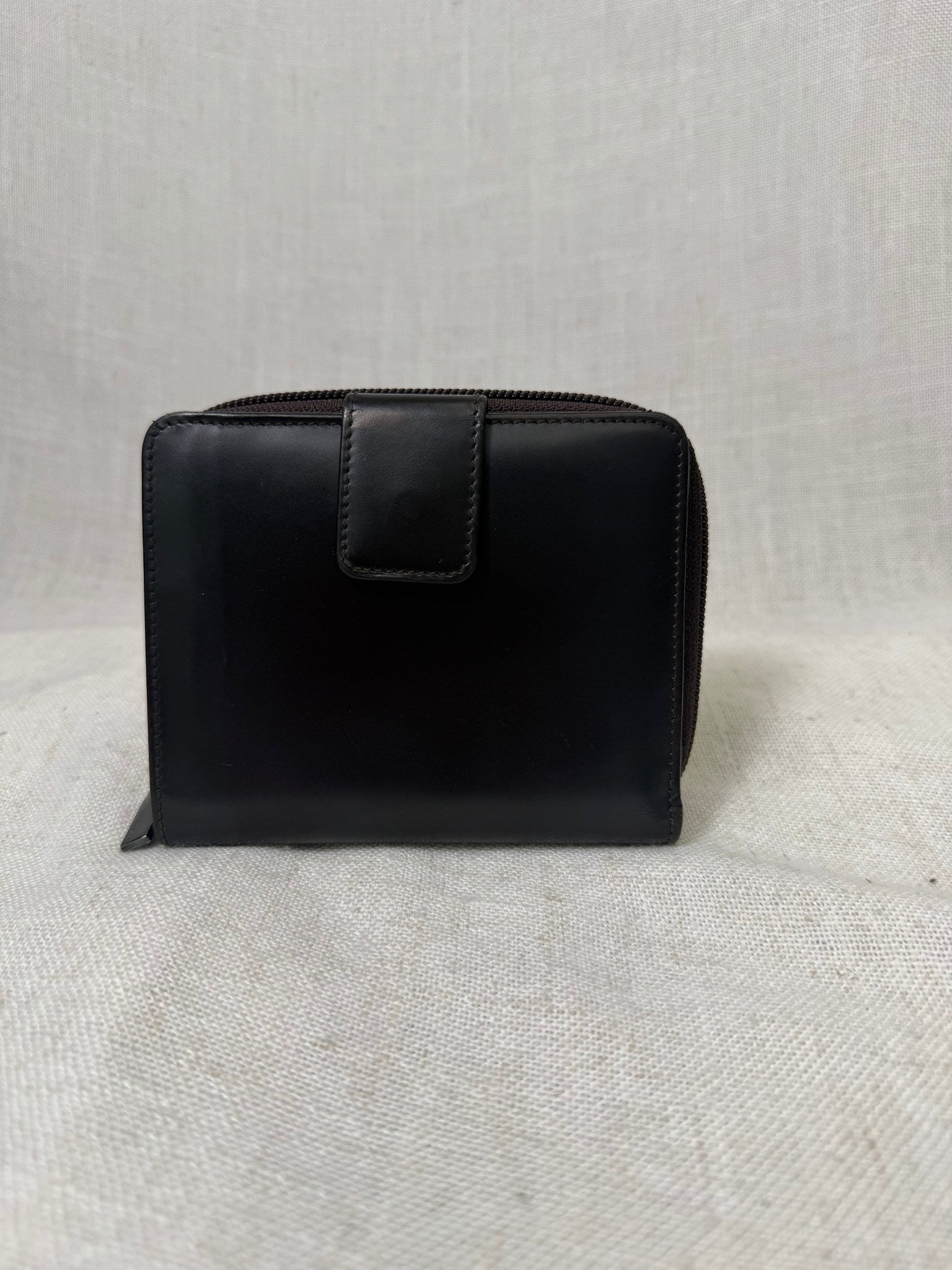 Gucci Brown Nylon Compact Zippy Wallet