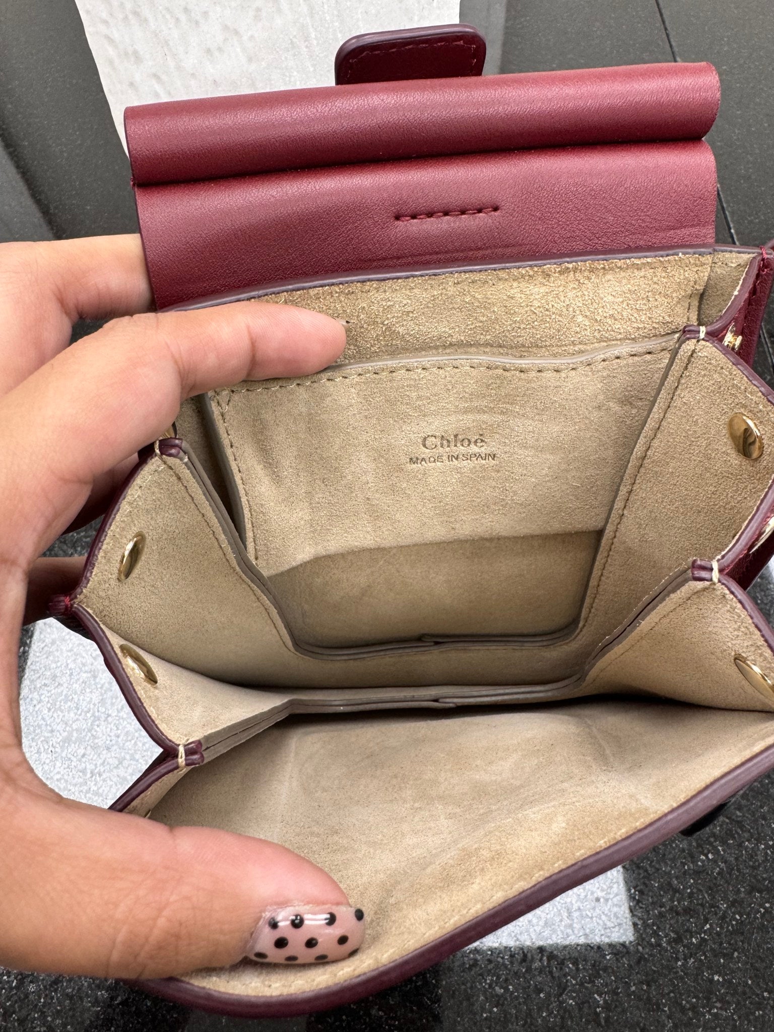 Chloe Red Smooth Leather Mini Faye Bracelet Crossbody Bag
