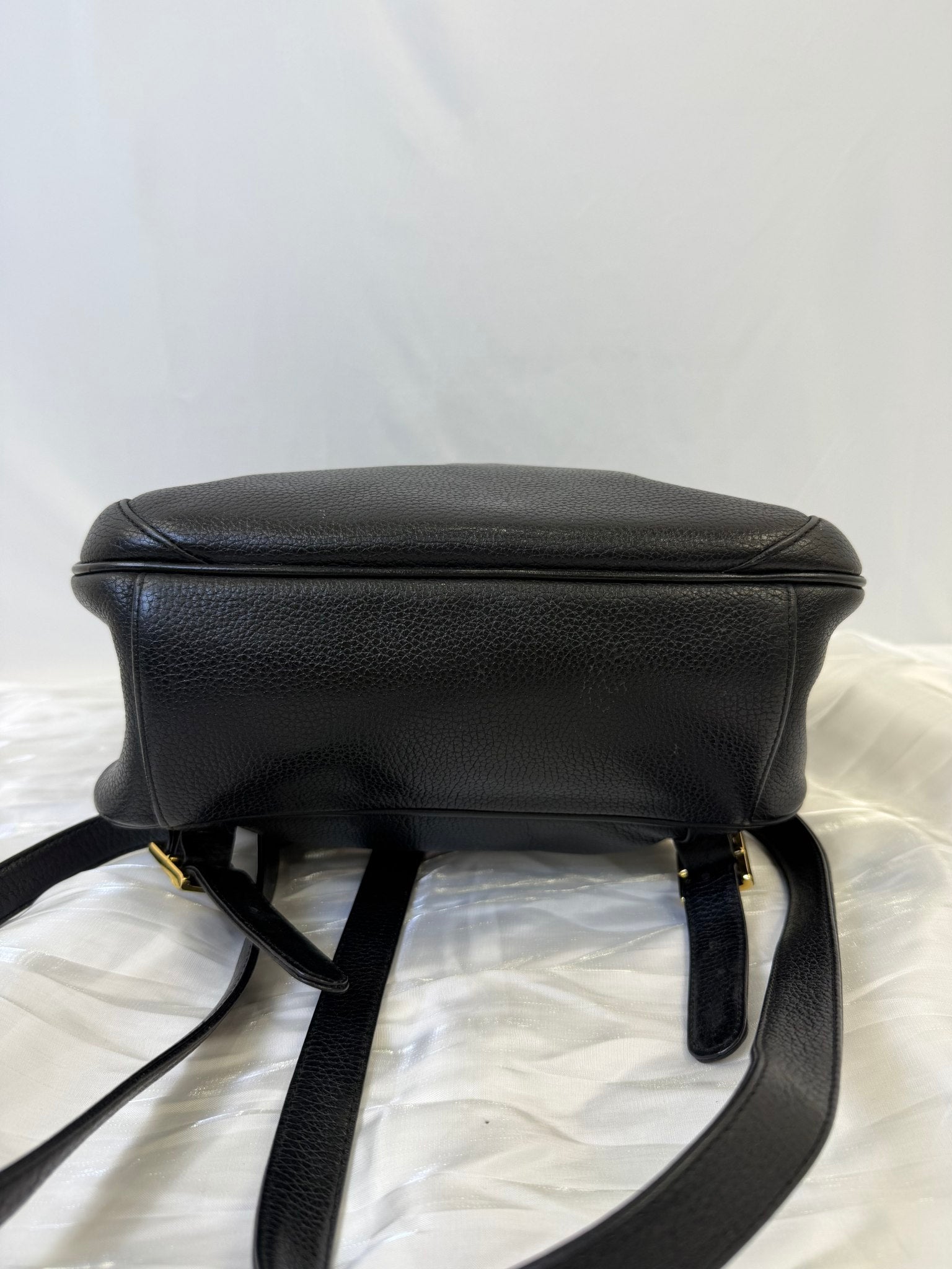 MCM Black Leather Backpack