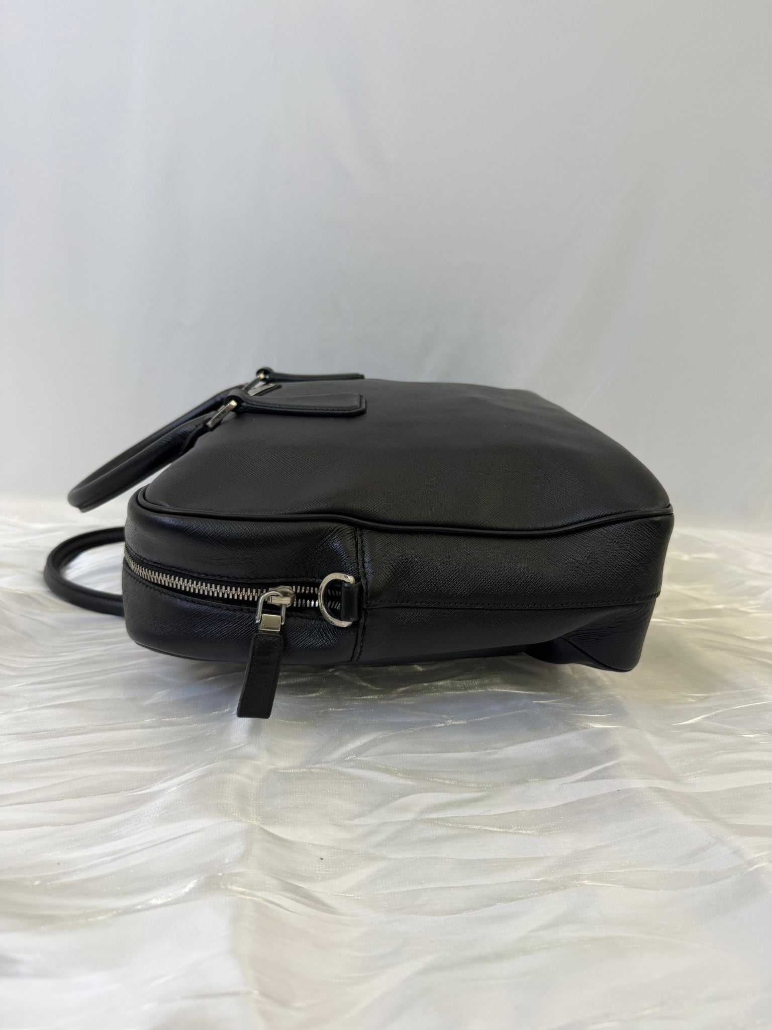 Prada Black Saffiano Leather Briefcase
