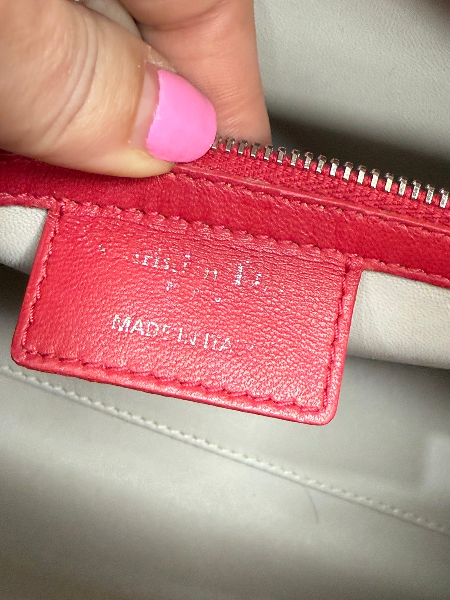 Christian Dior Blue & Red Lambskin Cannage Lady Dior