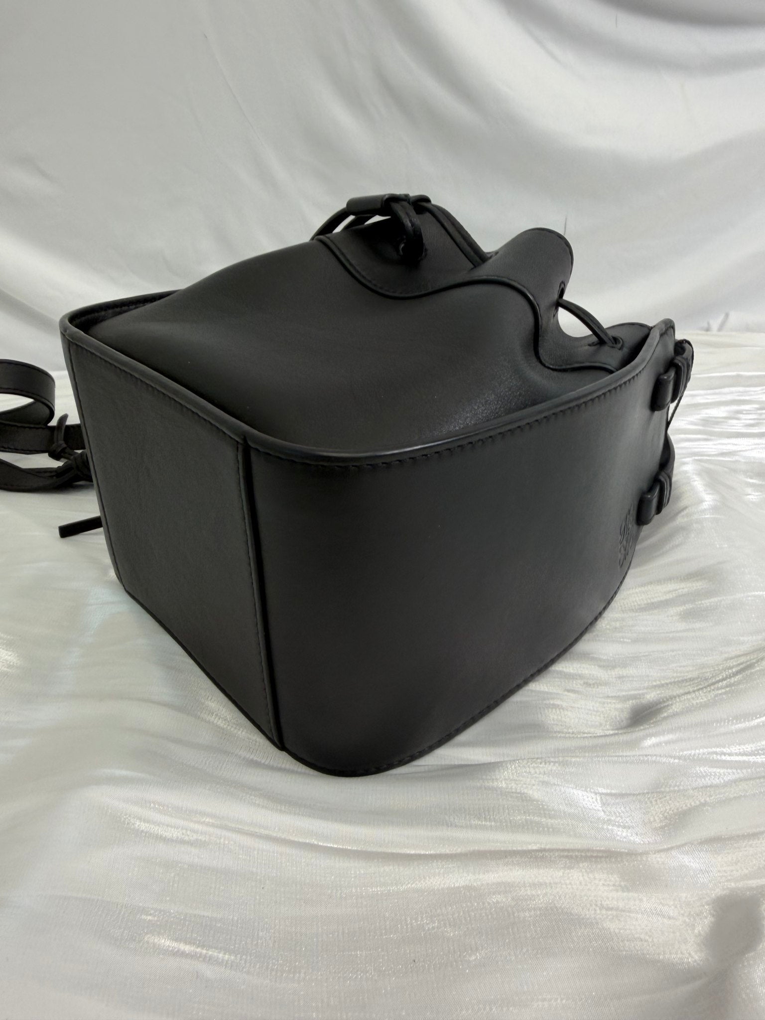 Loewe Black Leather Mini Hammock Hobo