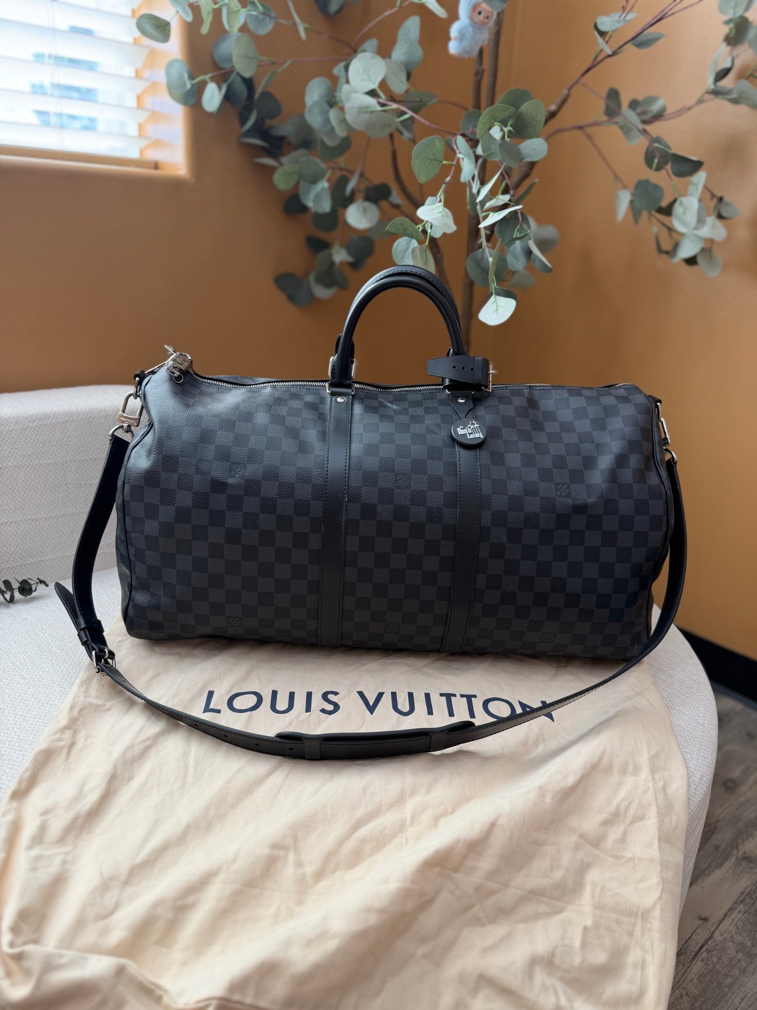 Louis Vuitton Damier Graphite Keepall 55 Bandouliere
