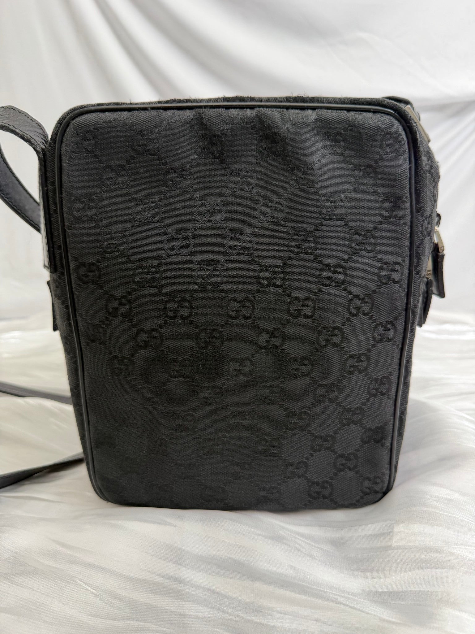 Gucci GG Black Canvas Messenger Bag