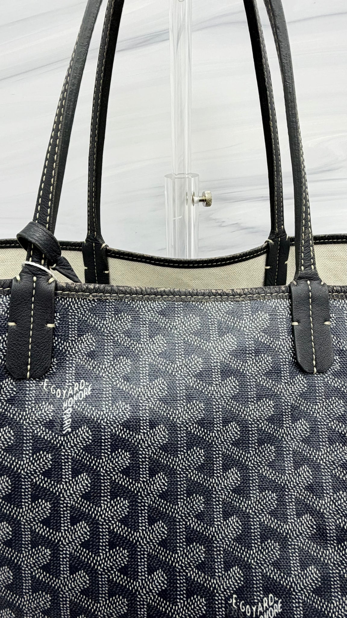 Goyard Grey Coated Canvas St Louis PM Tote Handbag