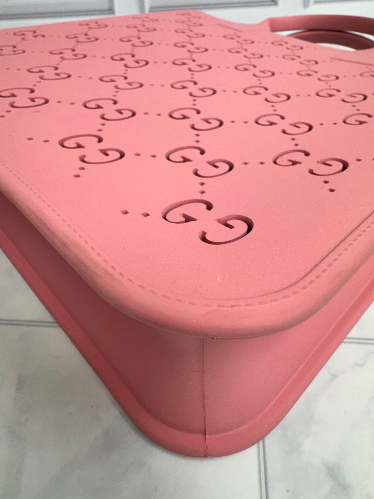 Gucci Pink GG Rubber Tote Bag