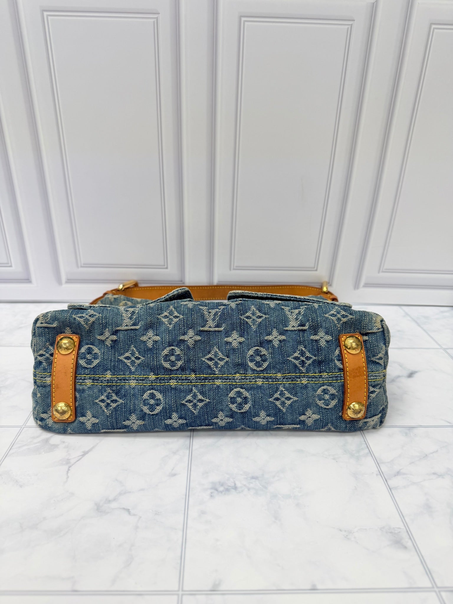 Louis Vuitton Monogram Blue Denim Shoulder Bag