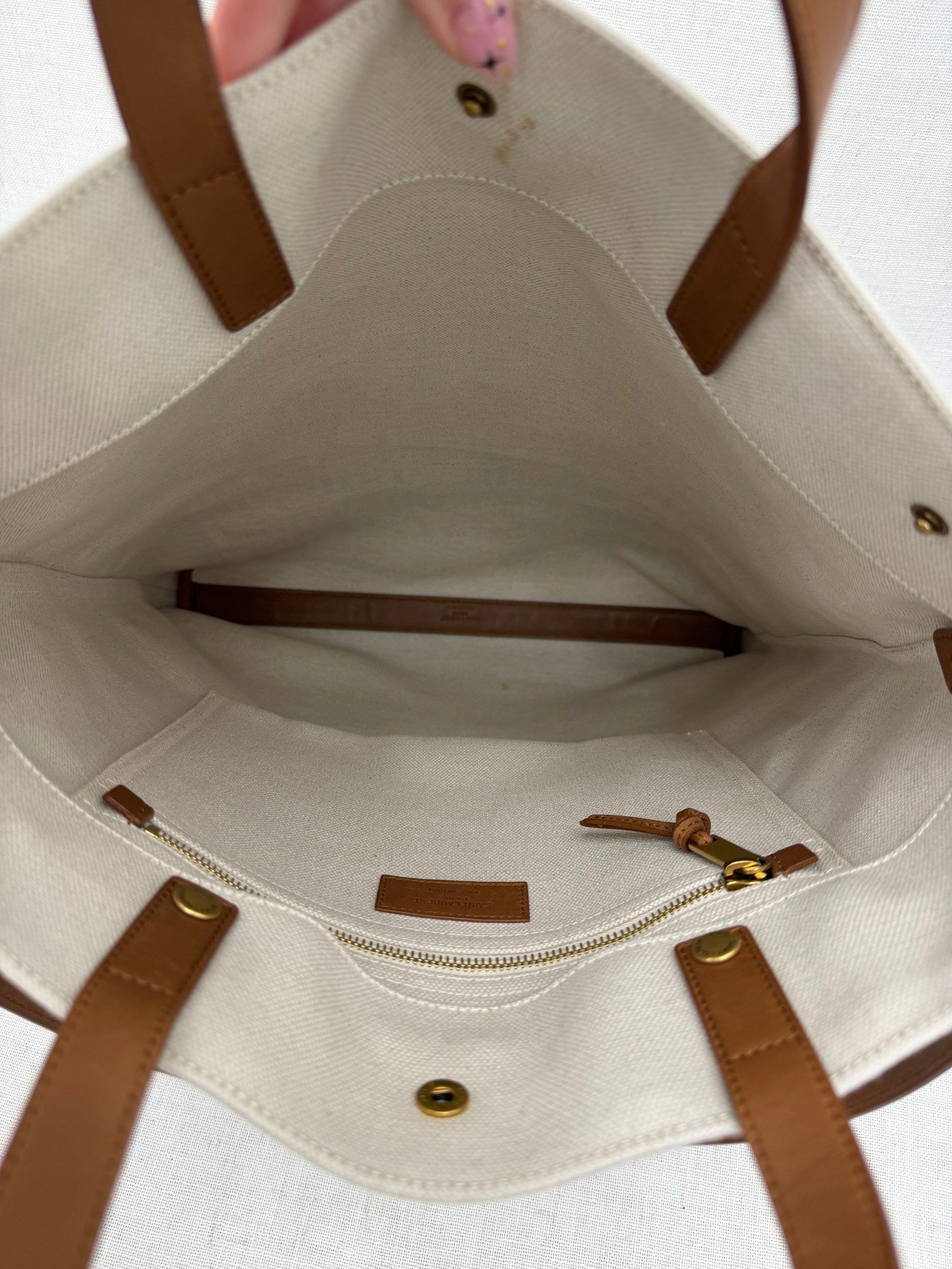 Saint Laurent YSL Canvas Universite Tote Bag