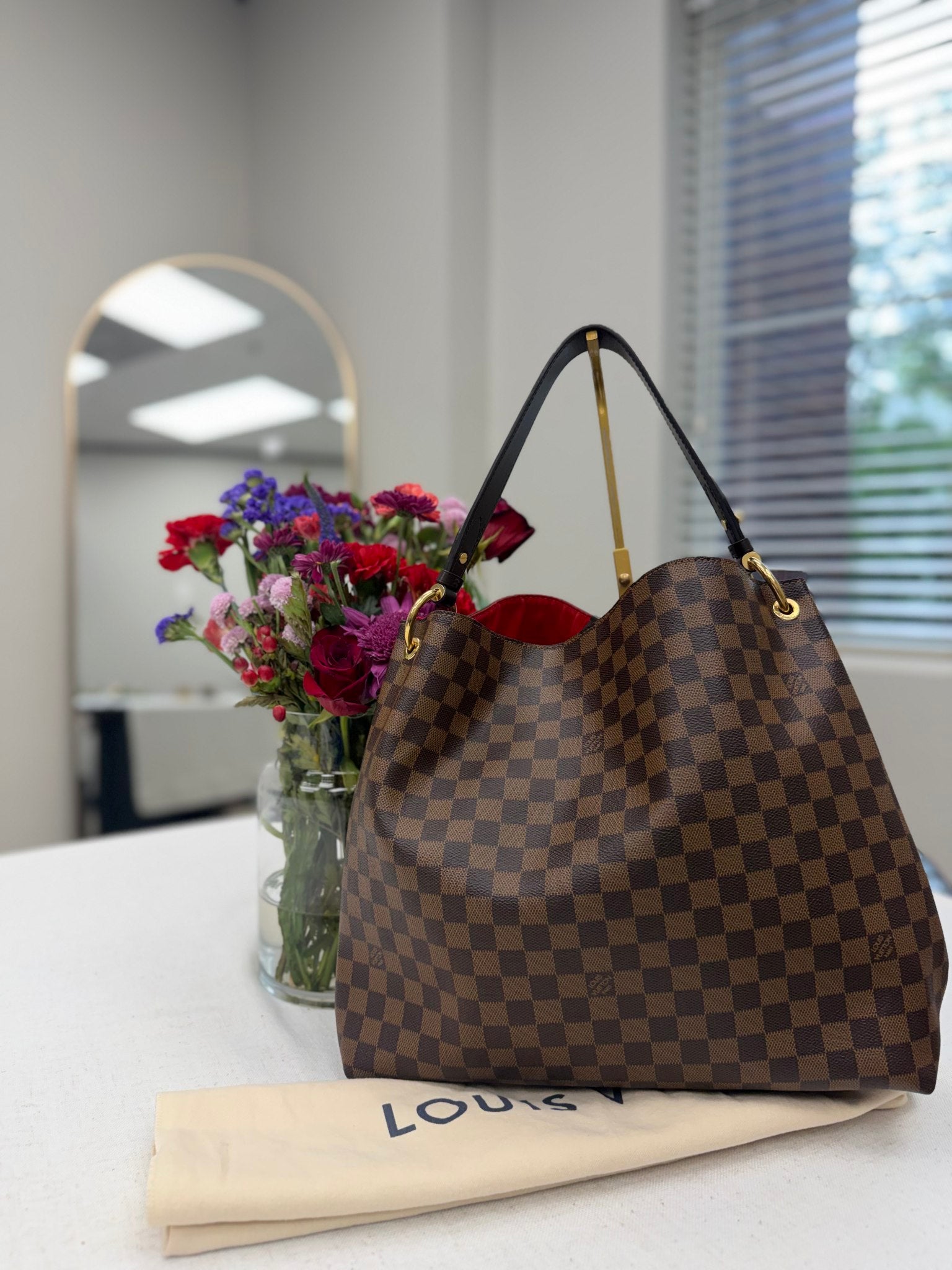 Louis Vuitton Damier Ebene Graceful MM Handbag
