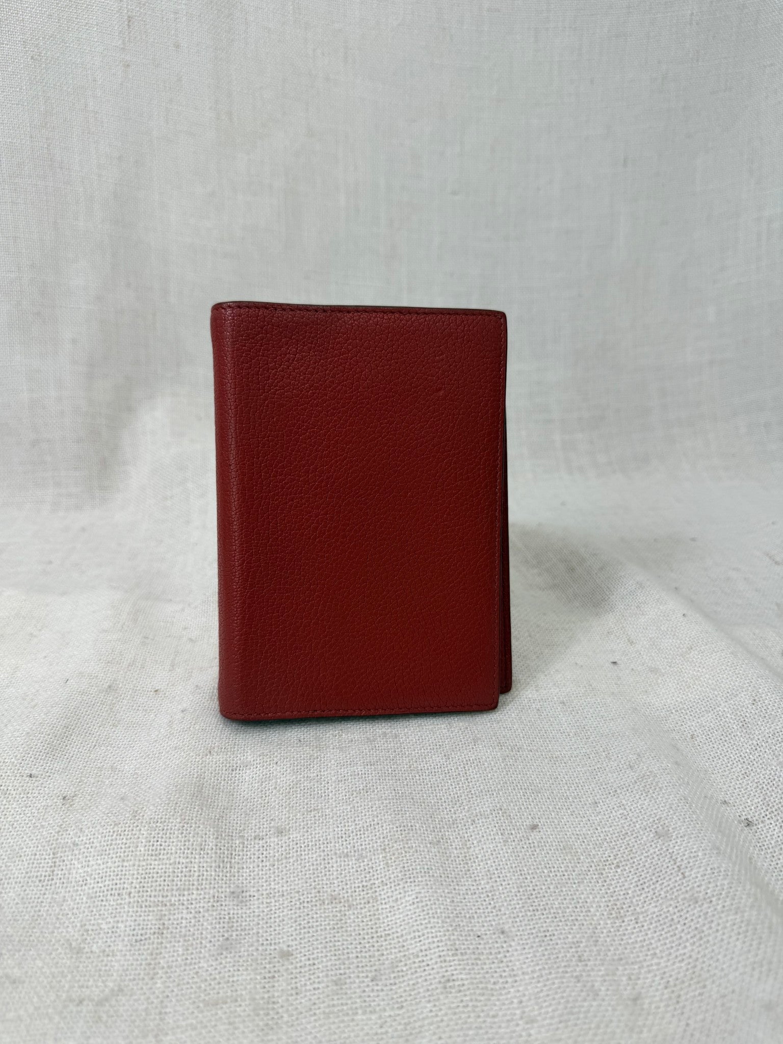 Hermes Brick Red Leather Notebook Cover