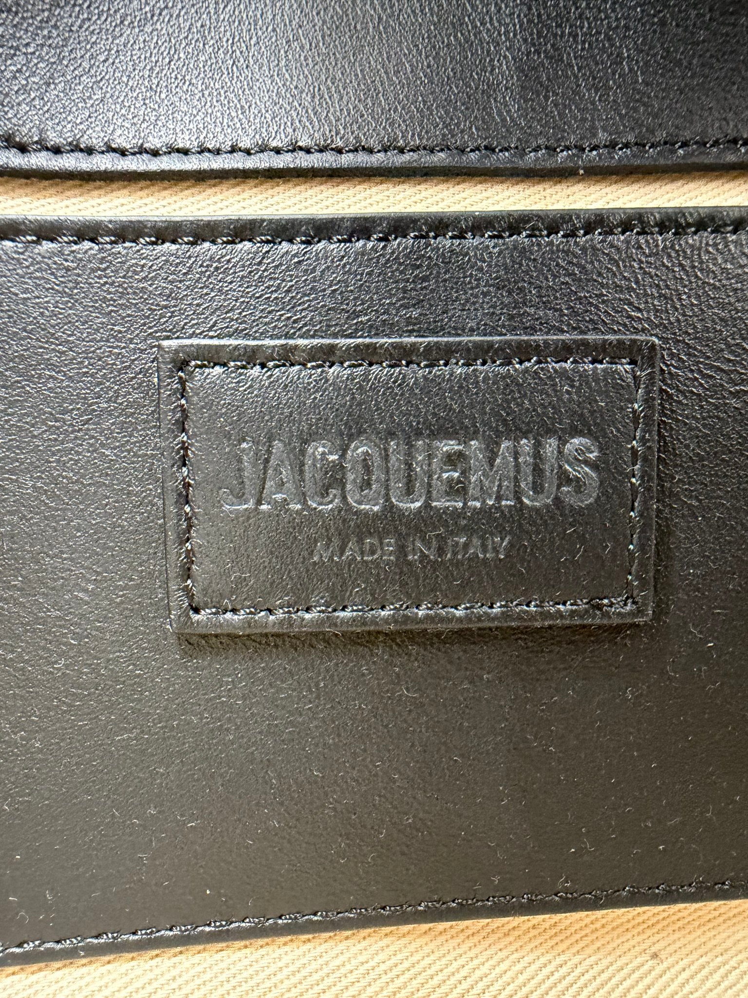 LIKE NEW - Jacquemes Black Leather Le Bambimou 2Way Bag