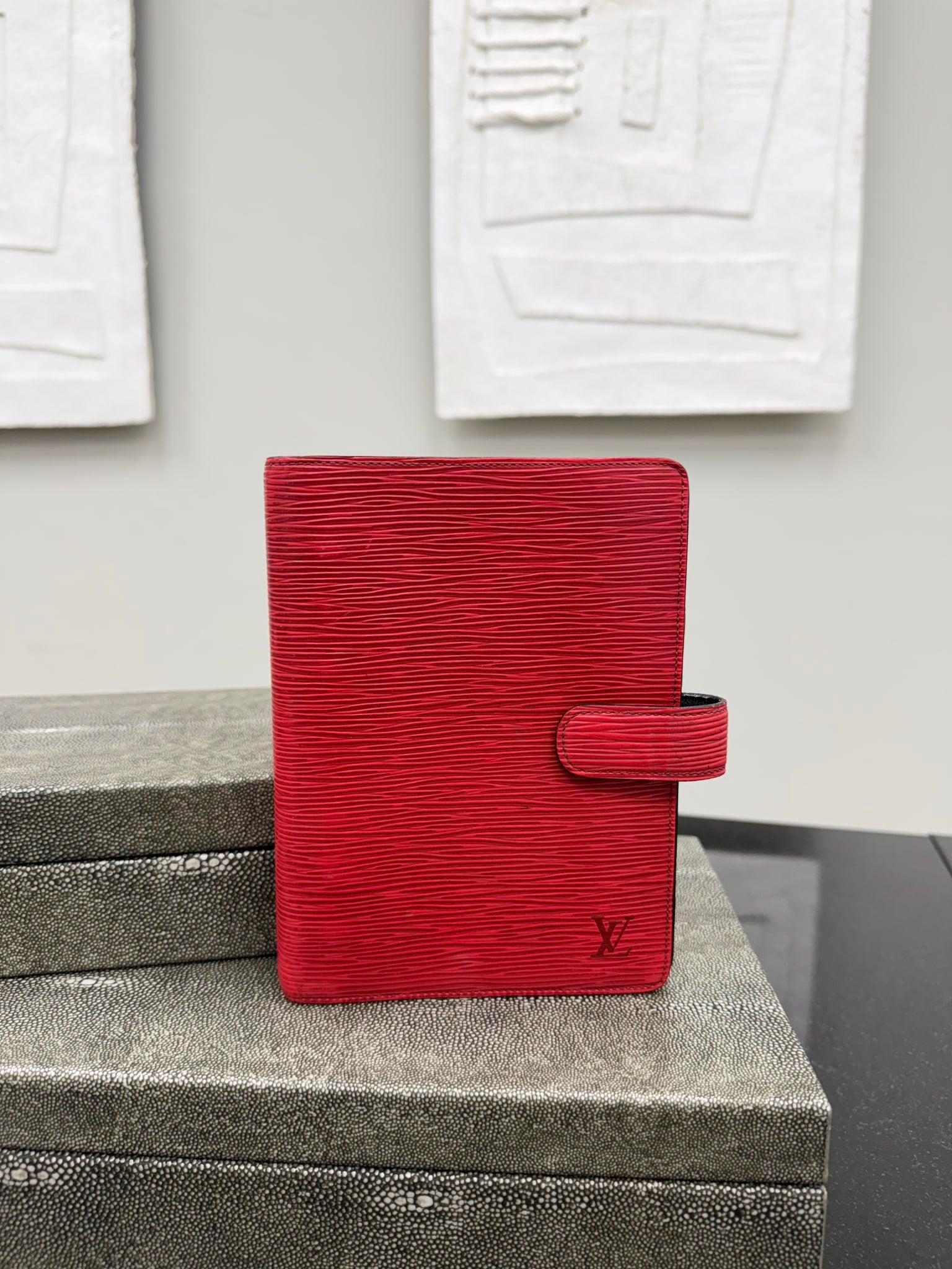 Louis Vuitton Red Epi Leather Passport Agenda MM