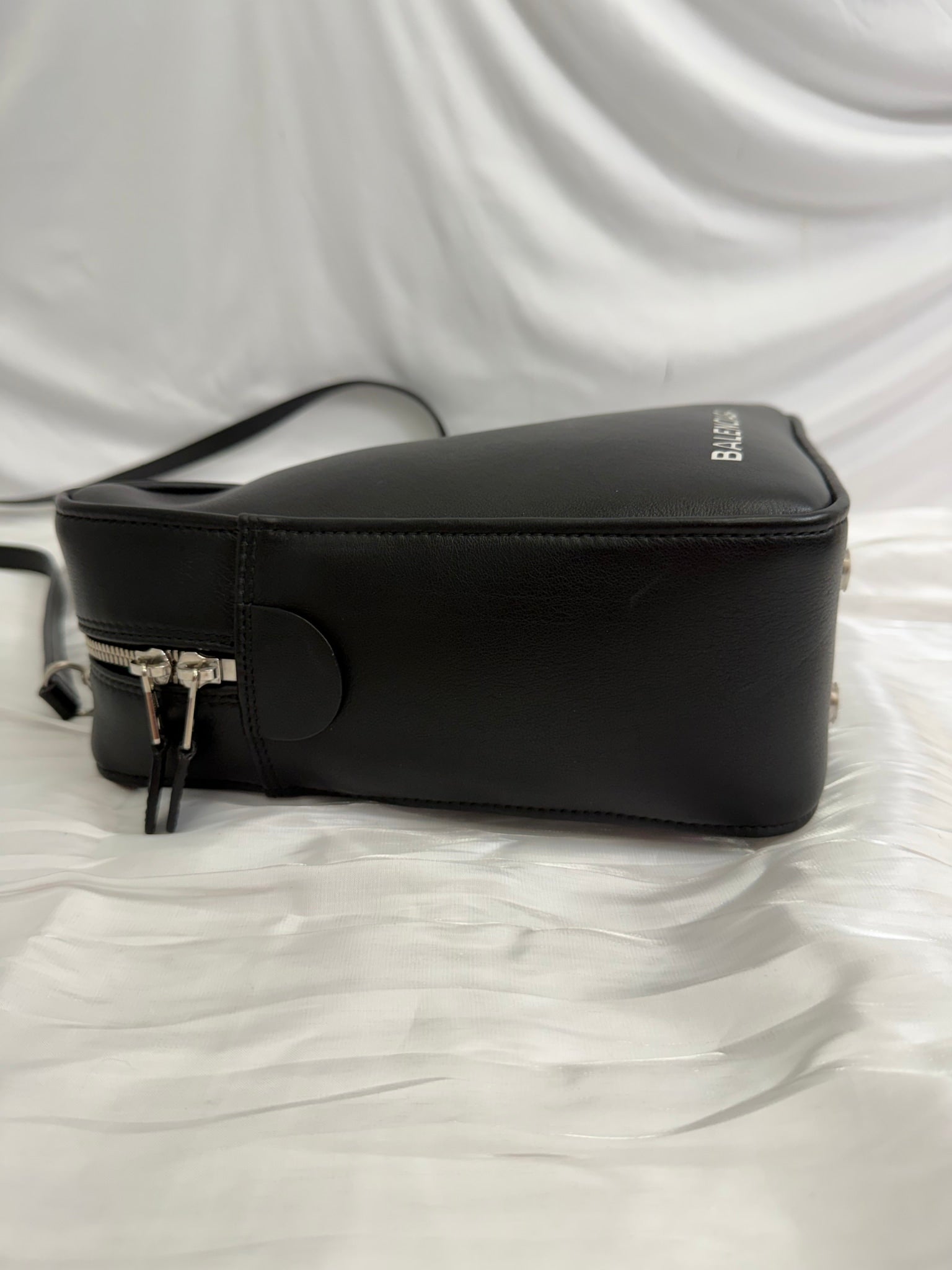 Balenciaga Black Leather Triangle Bag