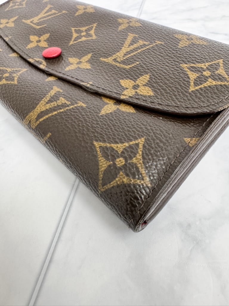Louis Vuitton Monogram Red Emilie Long Wallet