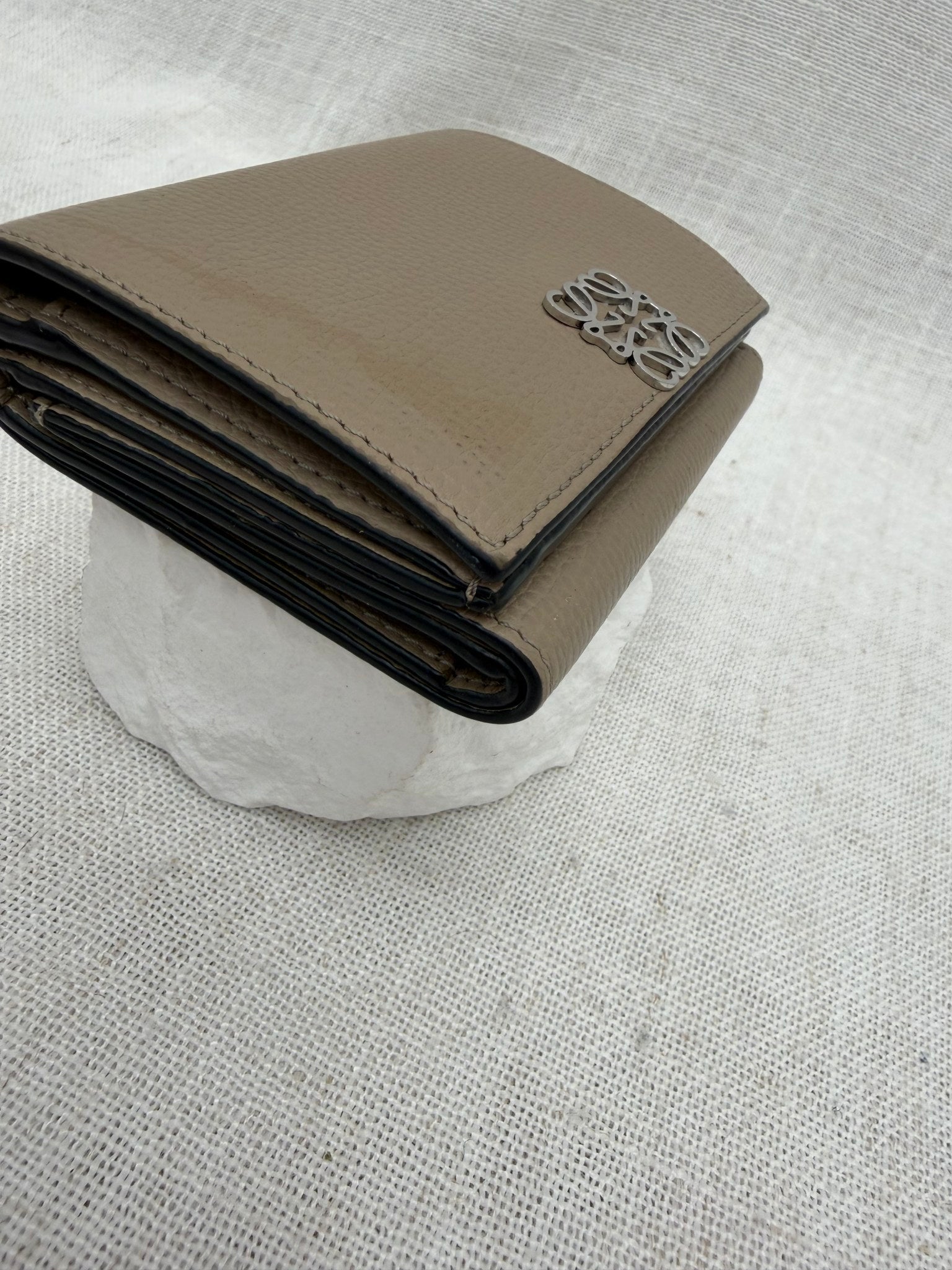 Loewe Tan Leather Compact Wallet