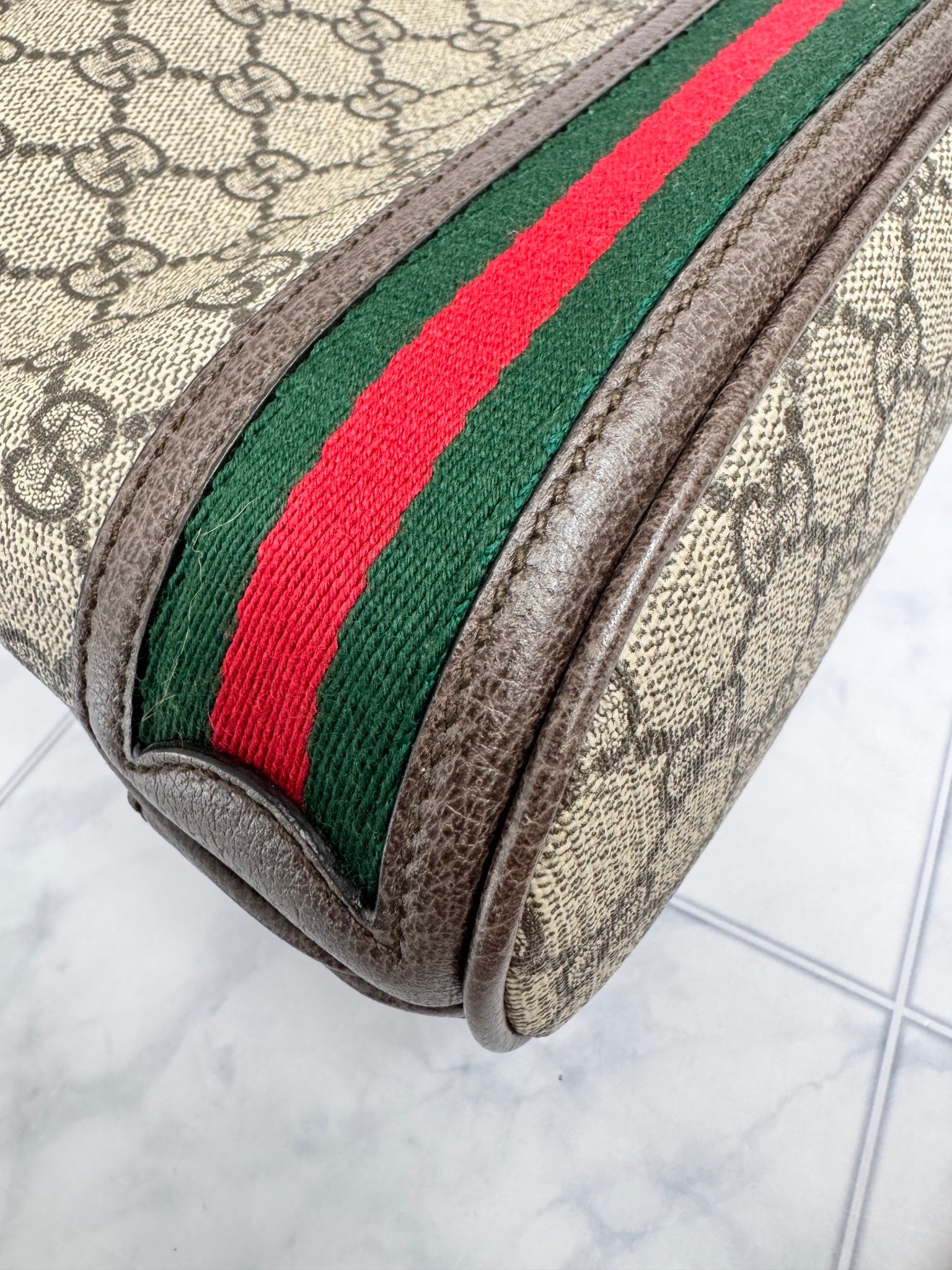 Gucci GG Coated Canvas Ophidia Small Bucket Bag