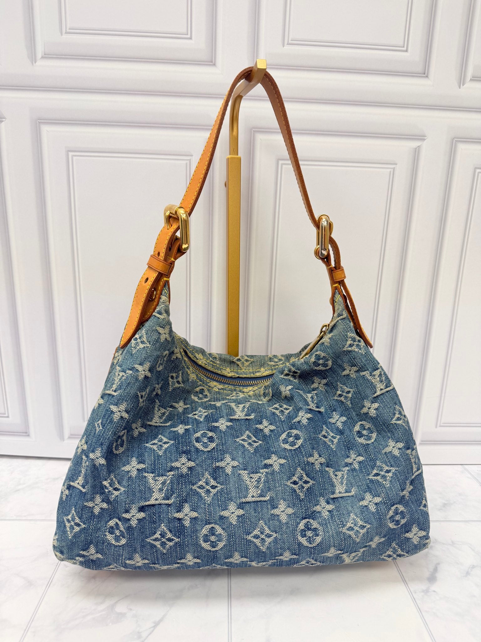 Louis Vuitton Monogram Blue Denim Shoulder Bag