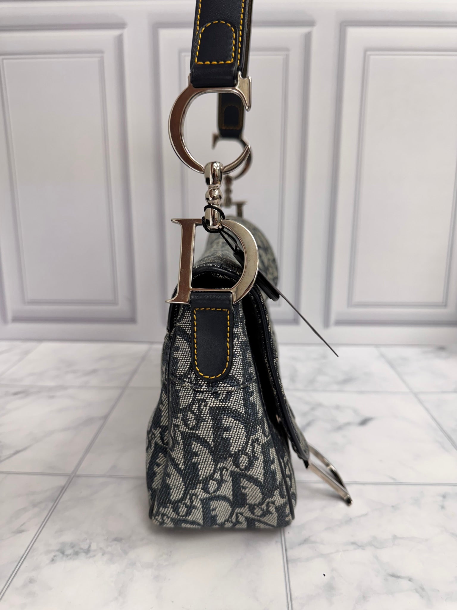 Christian Dior Navy Blue Shoulder Bag