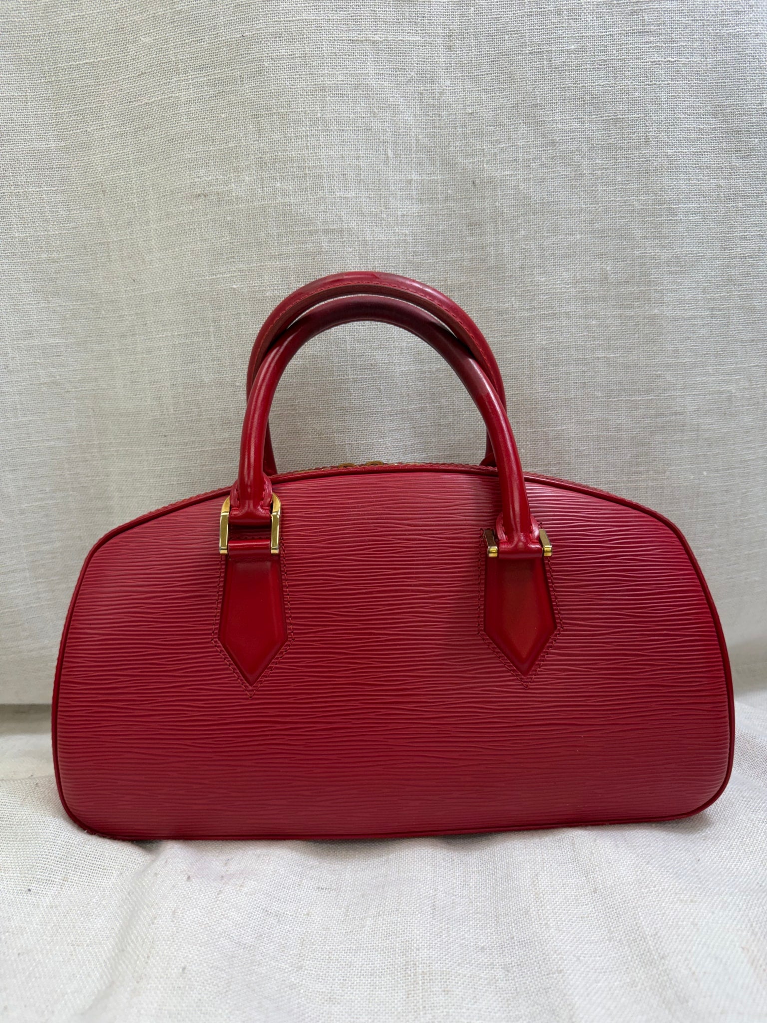 Louis Vuitton Red Epi Leather Jasmine Handbag
