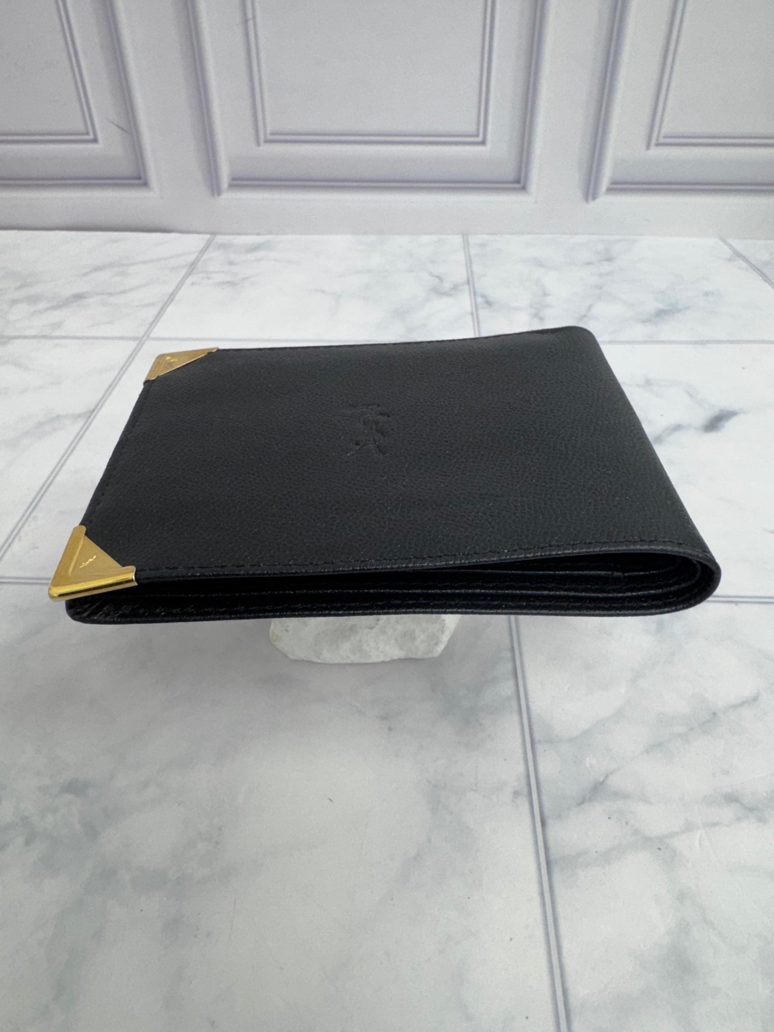 Saint Laurent YSL Black Leather Bifold Wallet