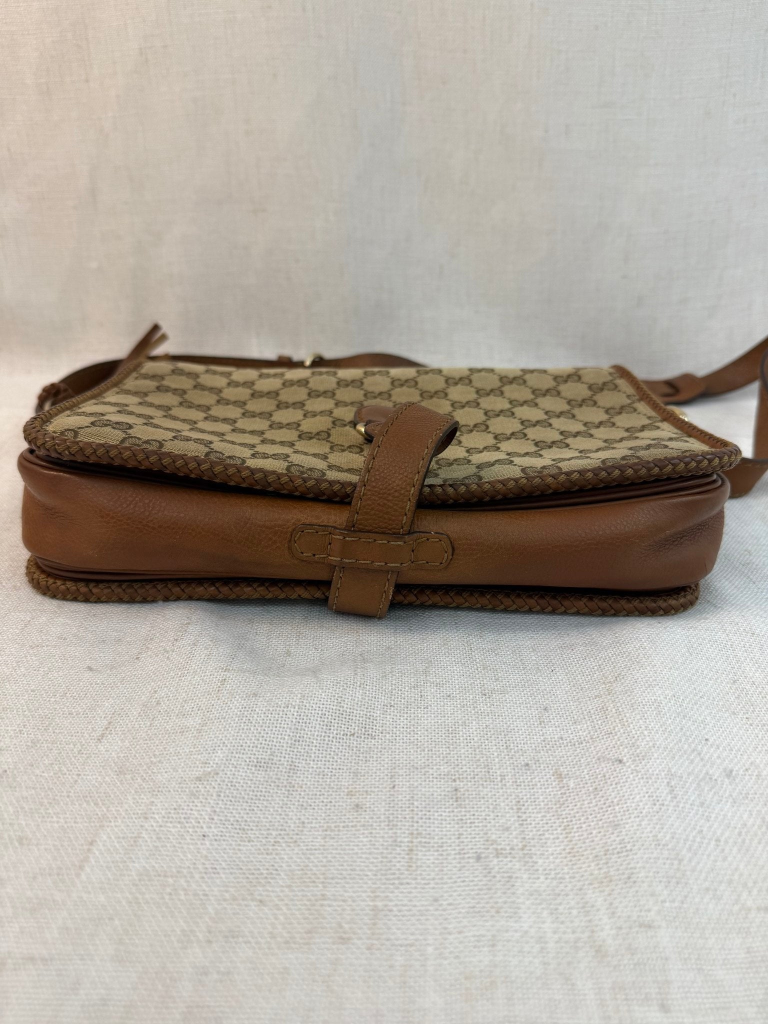 Gucci Brown GG Canvas Print Messenger Bag