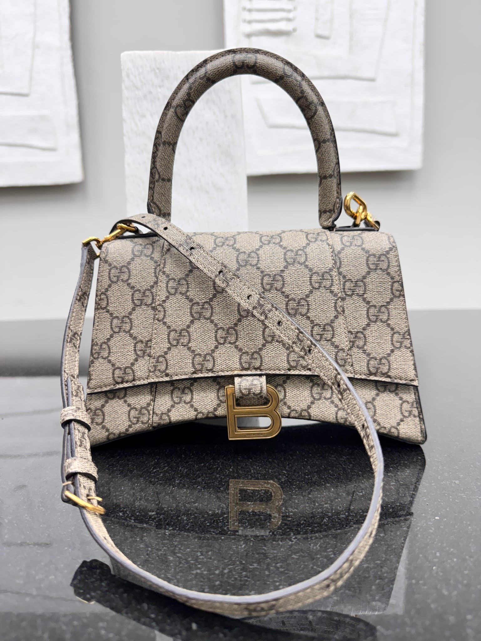 Gucci x Balenciaga GG Supreme Hour Glass 2Way Bag