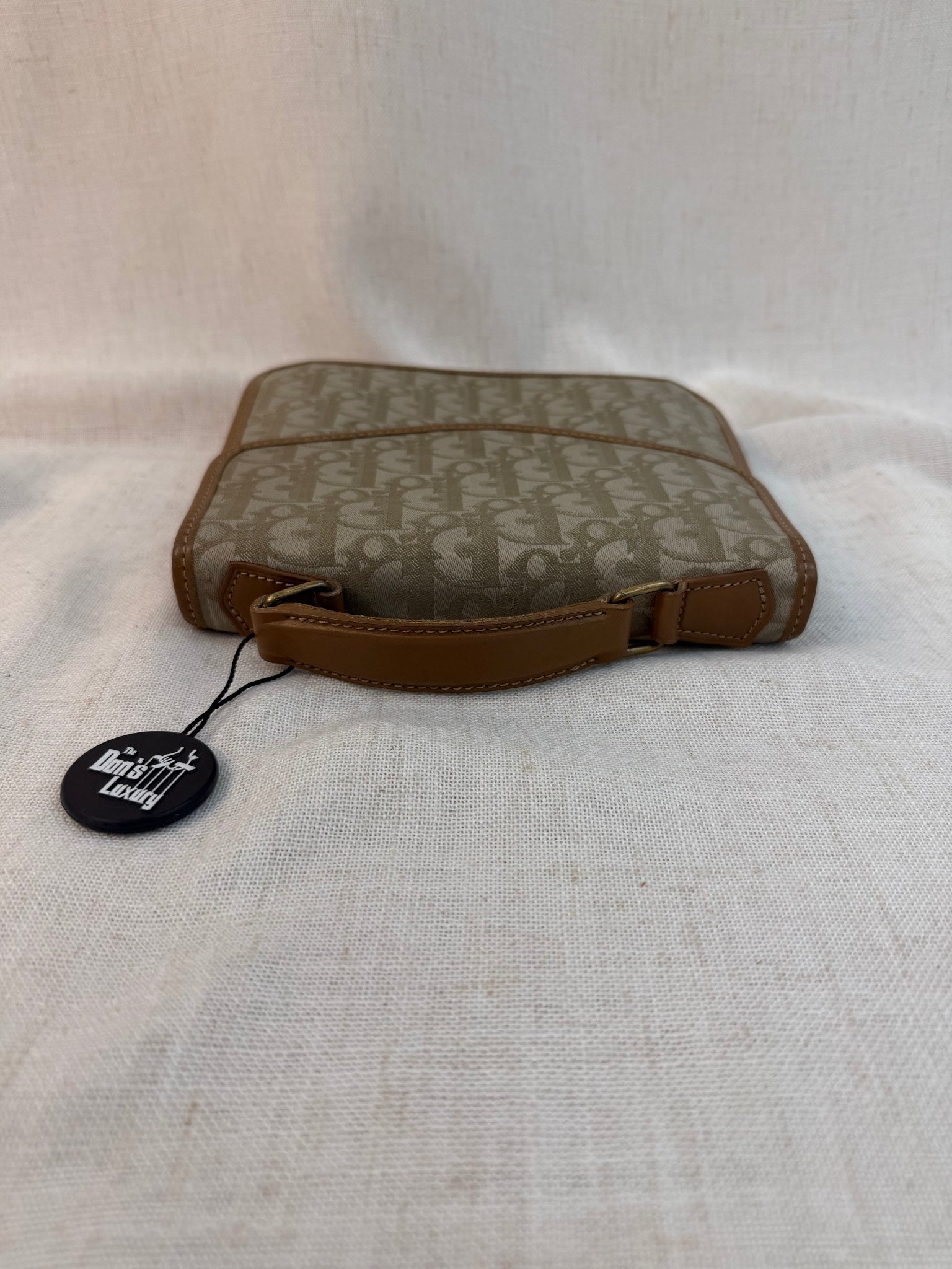 Christian Dior Brown Canvas Vintage Trotter Top Handle