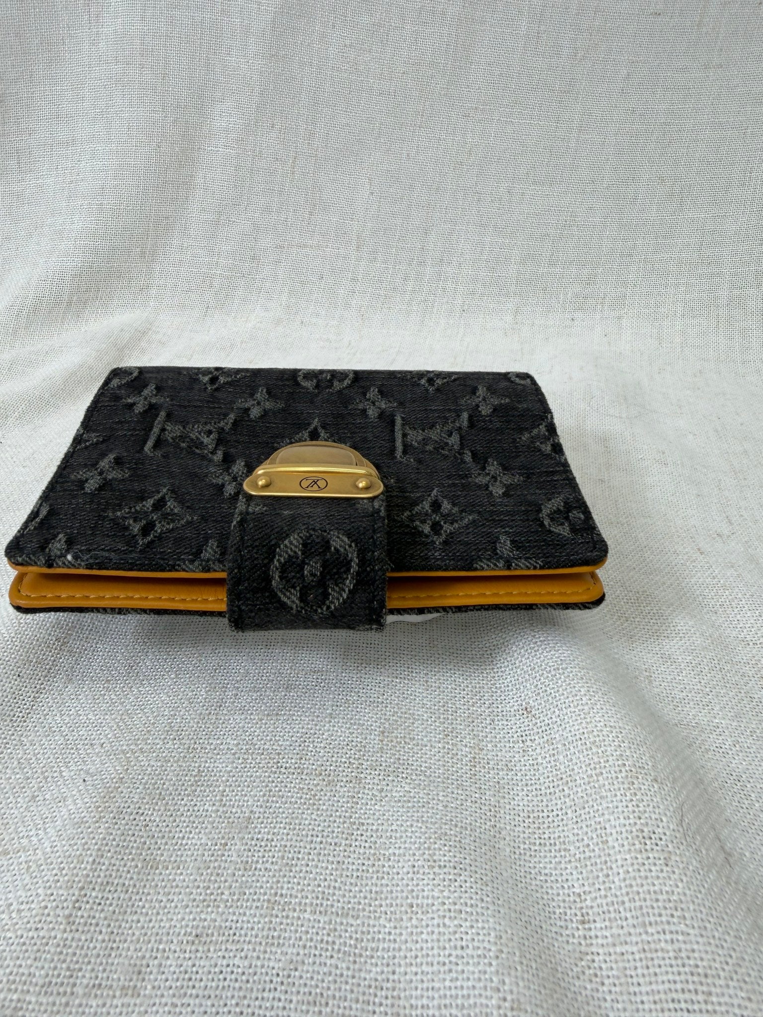 Louis Vuitton Black Denim Monogram Agenda PM