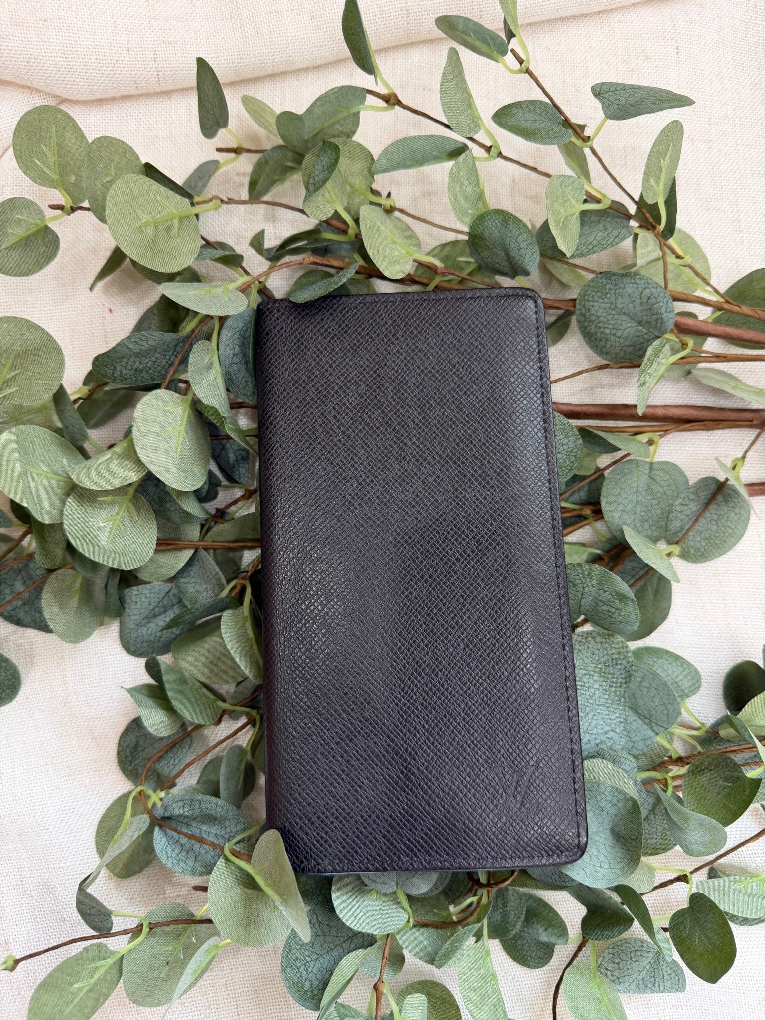 Louis Vuitton Black Taiga Leather Wallet