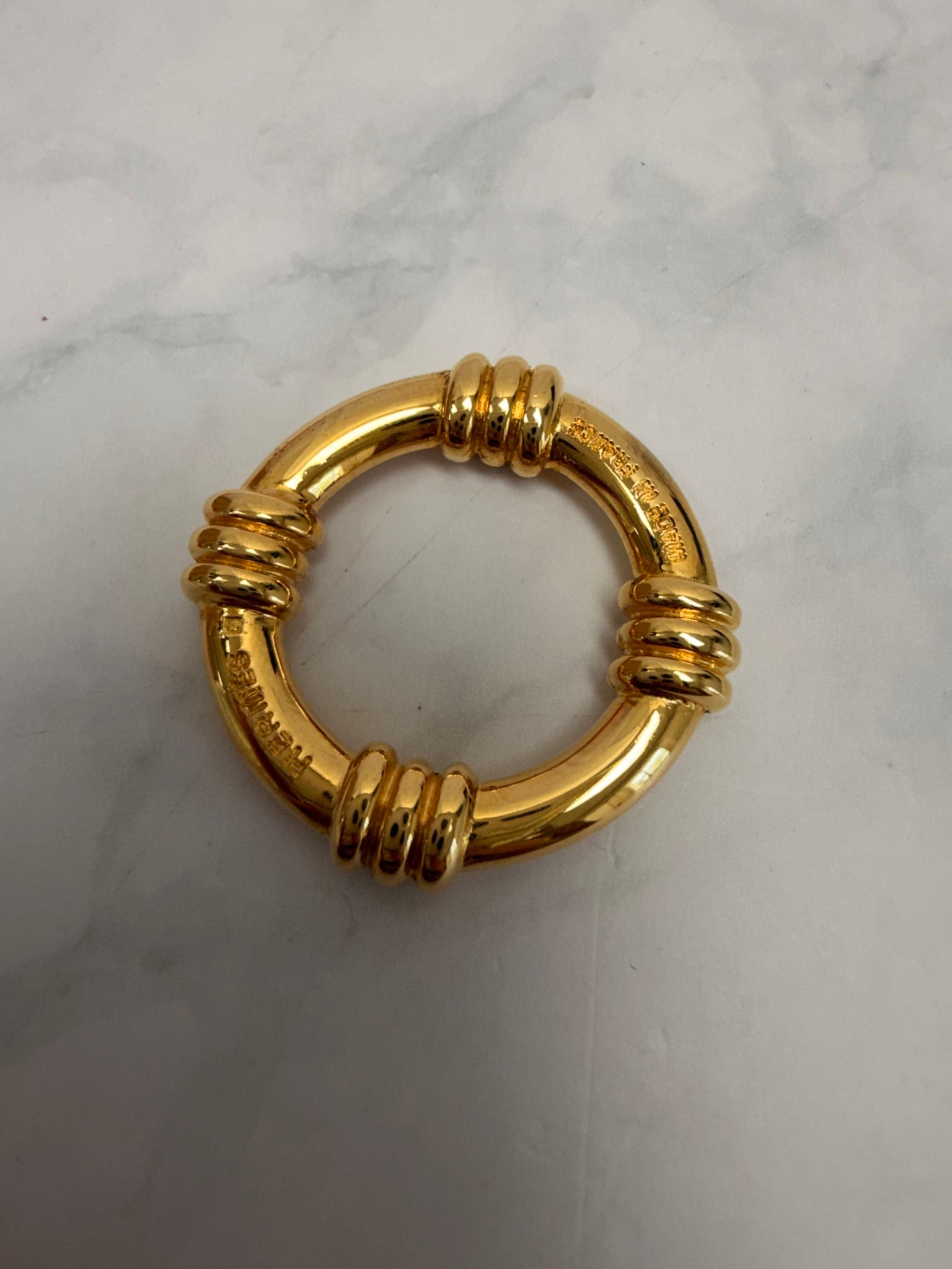 Hermes Gold Bouet Scarf Ring