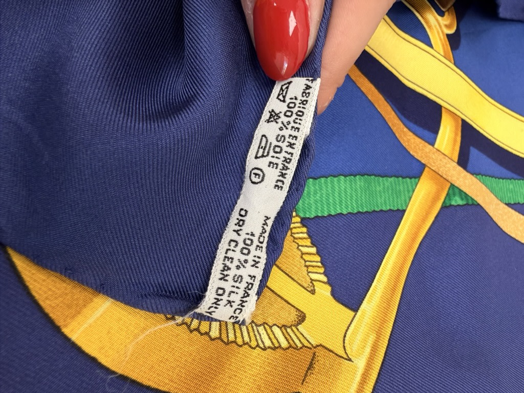 Hermes Blue Grand Manege Carre 90 Silk Scarf