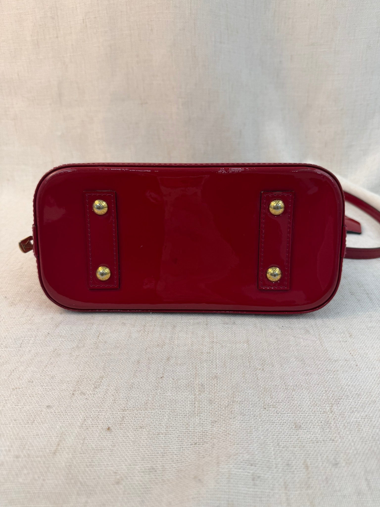 Louis Vuitton Red Vernis Leather Alma BB