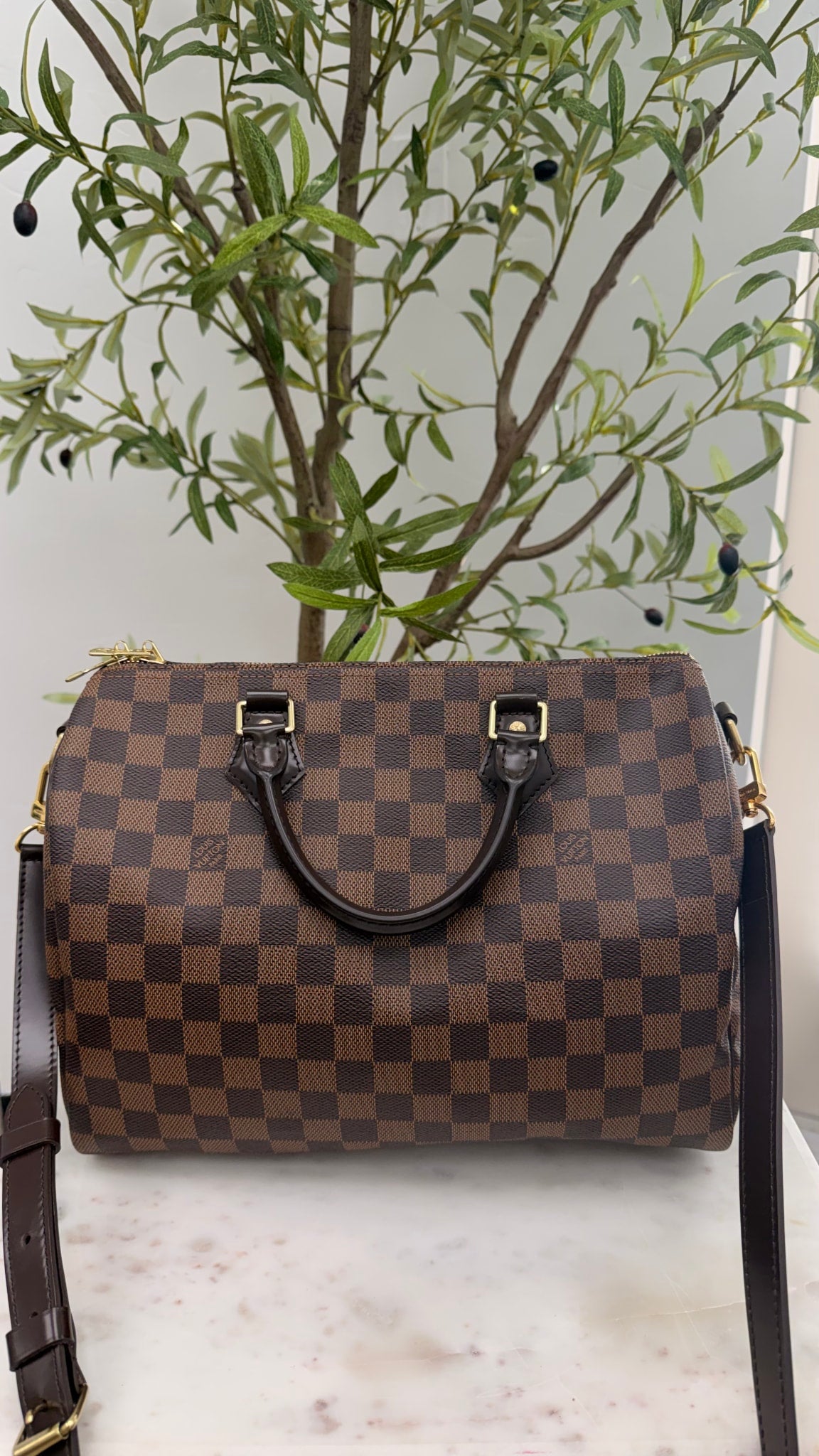 LIKE NEW - Louis Vuitton Damier Ebene Speedy Bandoulière 30