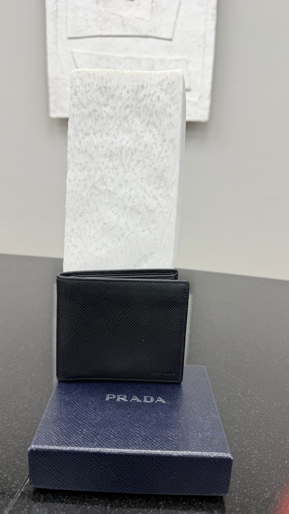 Prada Black Saffiano Leather Bifold Wallet