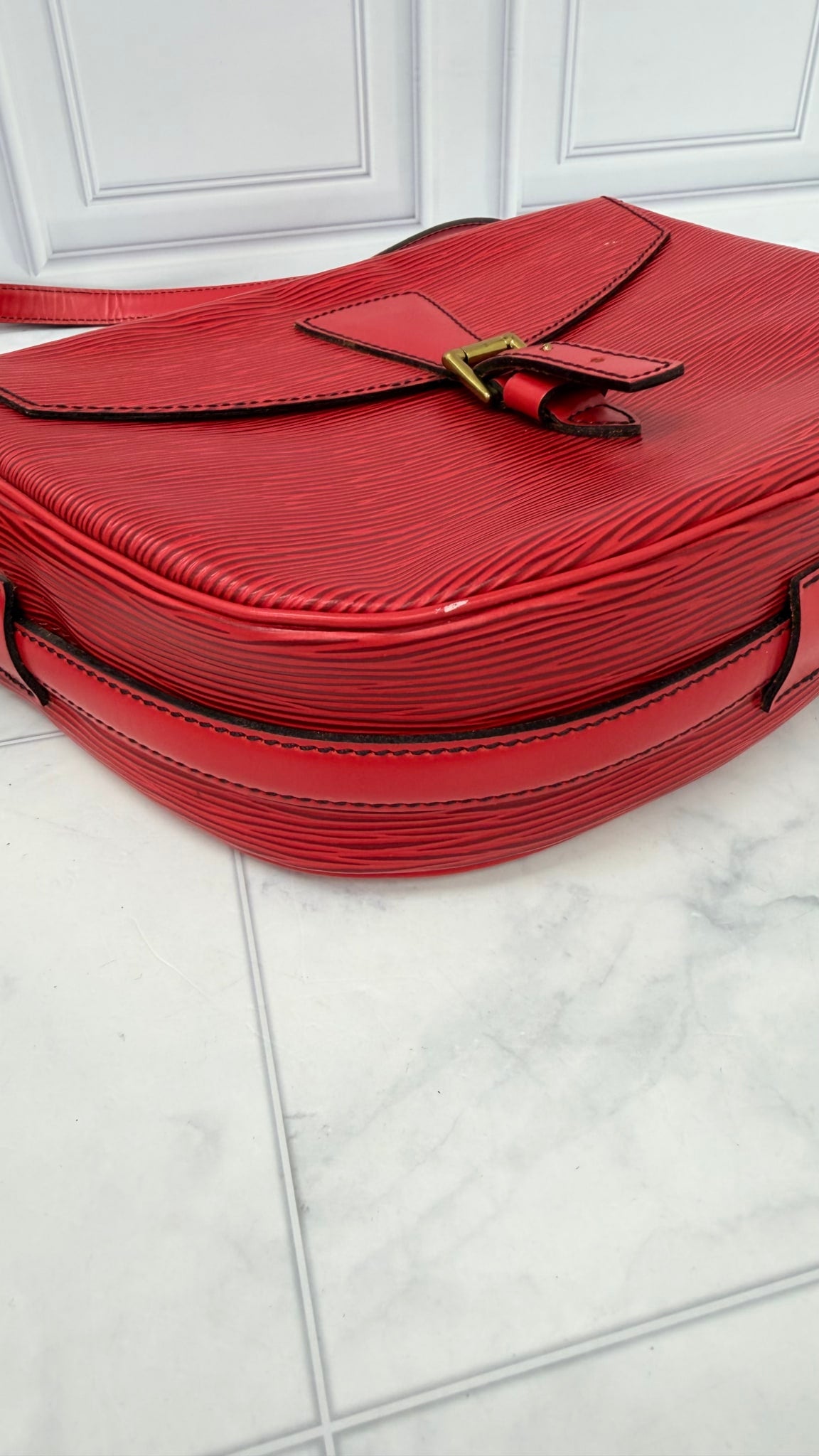 Louis Vuitton Red Epi Leather Jeune Fille Crossbody Bag