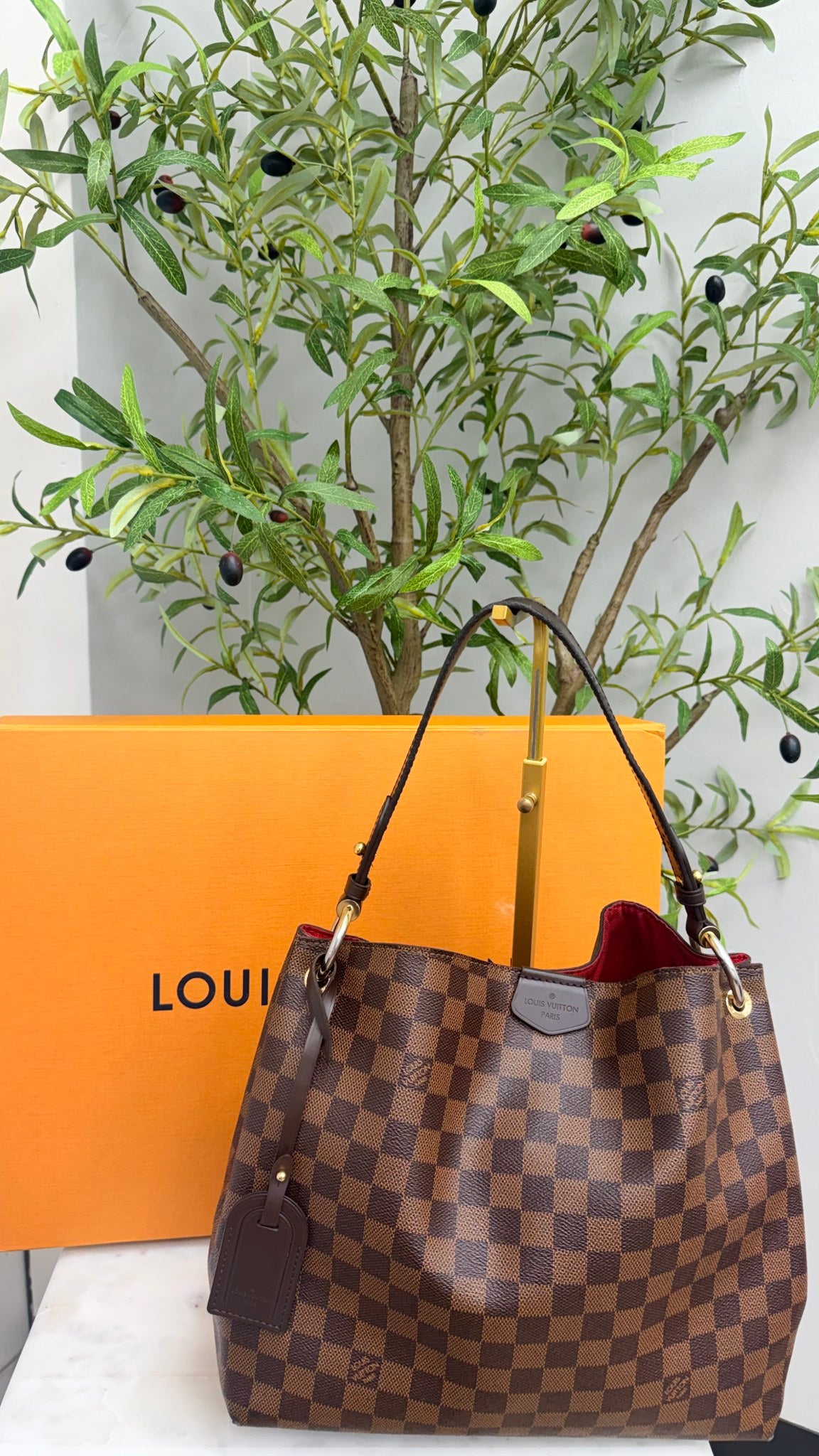 Louis Vuitton Damier Ebene Graceful Shoulder Bag